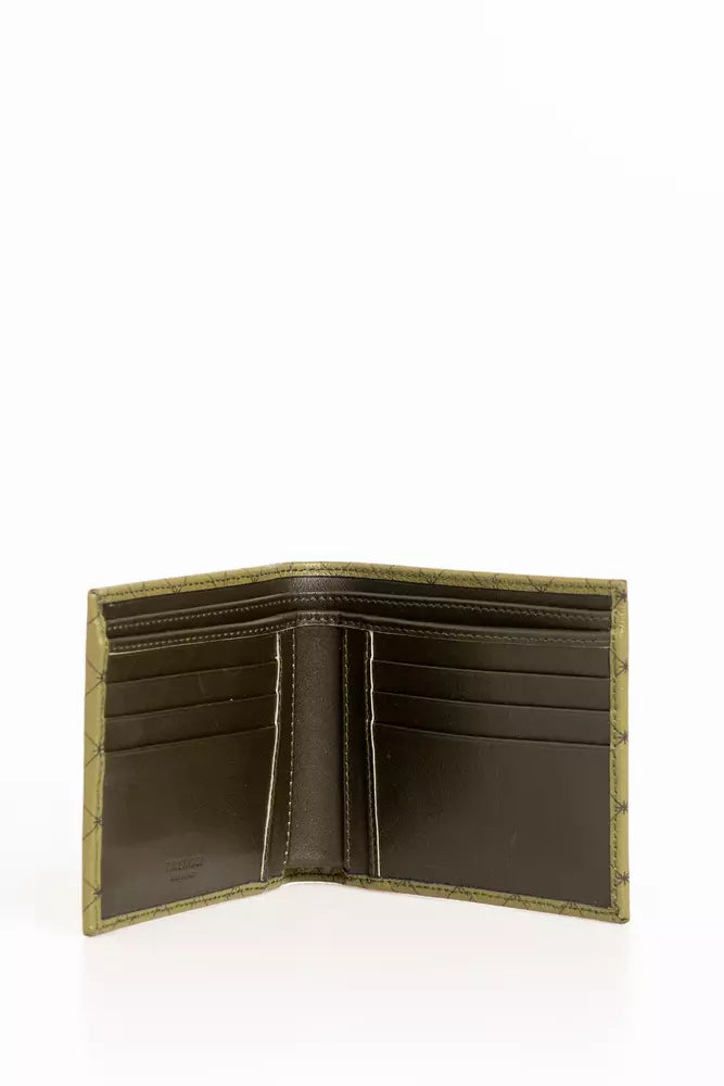 Trussardi Green Leather Men Wallet - Luksusmuotia Trussardi - Tutustu YVES JAVANNI® 