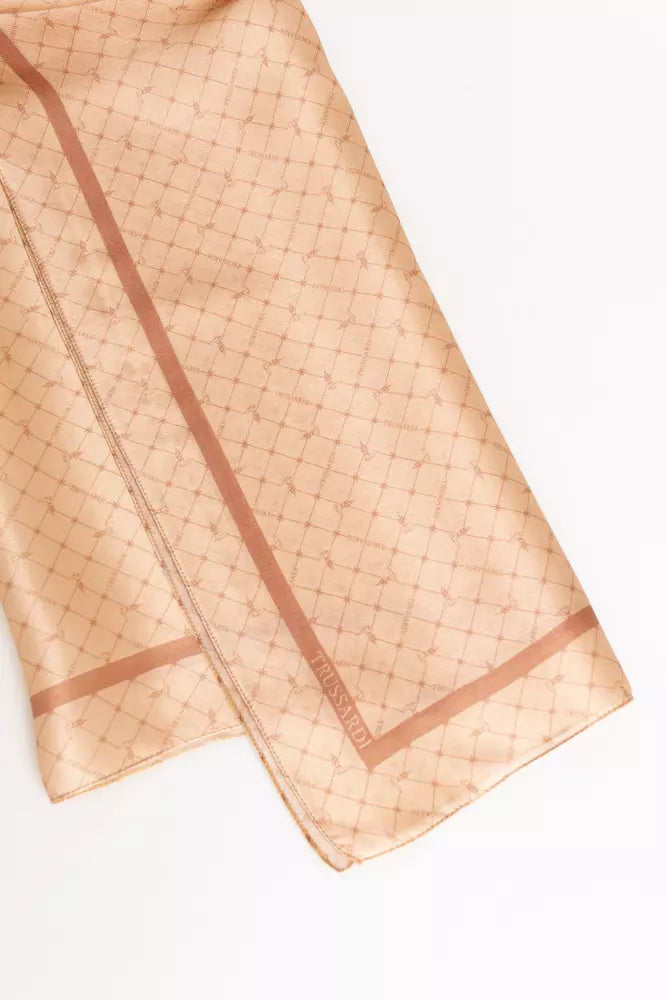 Trussardi Pink Silk Women Scarf - Luksuslaukut ja asusteet Trussardi - Tutustu YVES JAVANNI® 