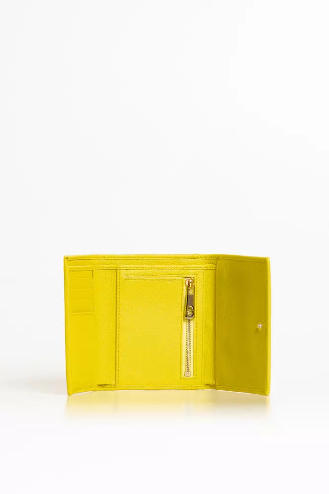 Trussardi Yellow Leather Women Wallet - Luksusmuotia Trussardi - Tutustu YVES JAVANNI® 