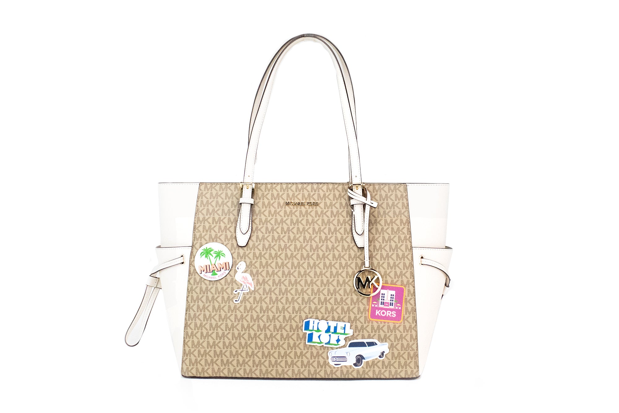 Michael Kors Gilly Large Travel Miami Print Signature PVC Tote Handbag Purse - Luksusmuotia Michael Kors - Tutustu YVES JAVANNI® 