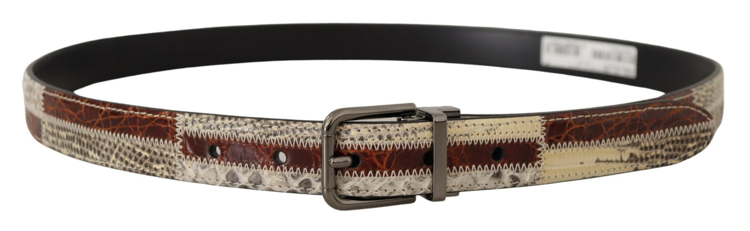 Dolce & Gabbana Multicolor Patchwork Snakeskin Belt - Luksusmuotia Dolce & Gabbana - Tutustu YVES JAVANNI® 