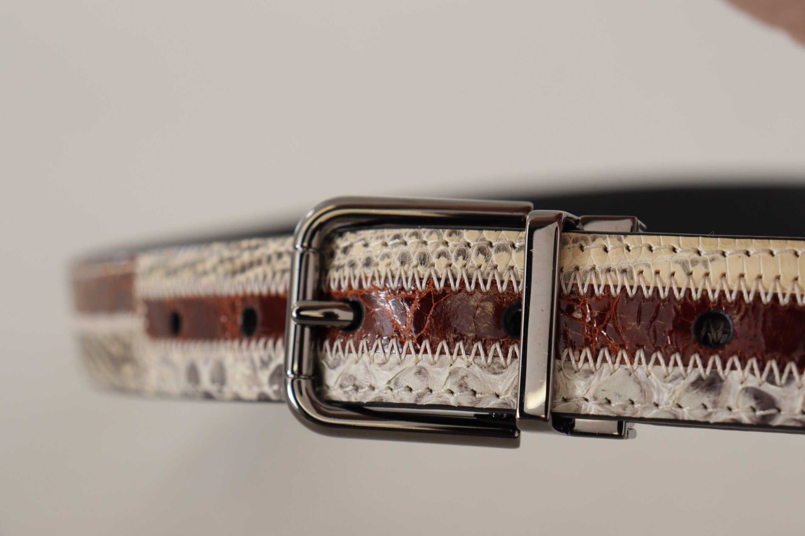 Dolce & Gabbana Multicolor Patchwork Snakeskin Belt - Luksusmuotia Dolce & Gabbana - Tutustu YVES JAVANNI® 