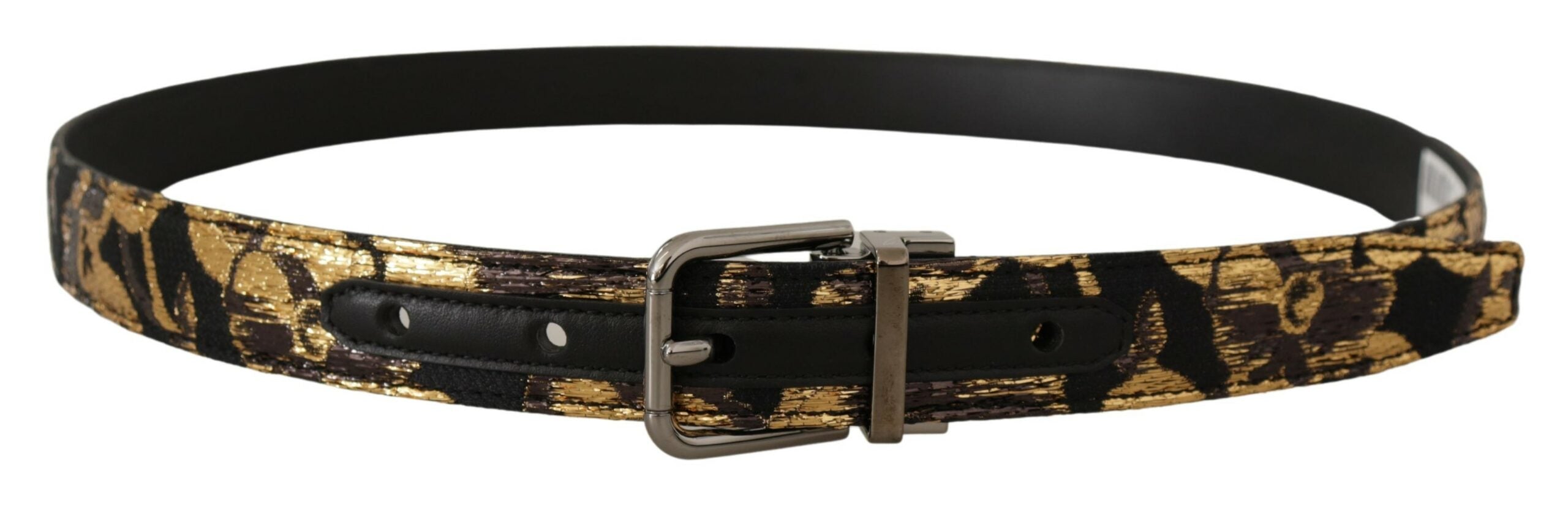 Dolce & Gabbana Multicolor Leather Belt with Black Buckle - Luksusmuotia Dolce & Gabbana - Tutustu YVES JAVANNI® 