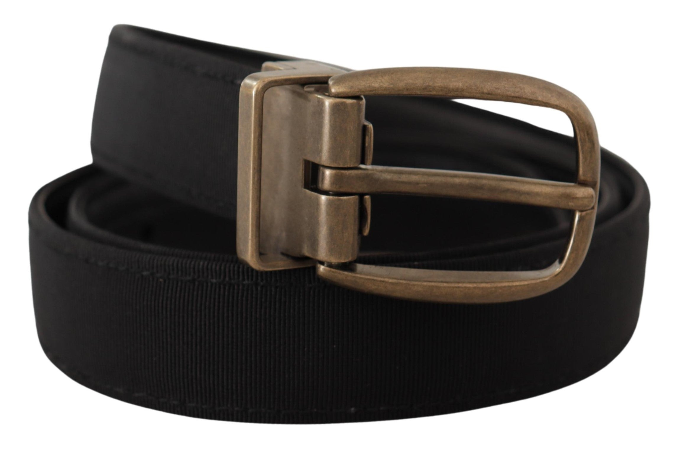 Dolce & Gabbana Elegant Grosgrain Leather Belt - Black - Luksusmuotia Dolce & Gabbana - Tutustu YVES JAVANNI® 