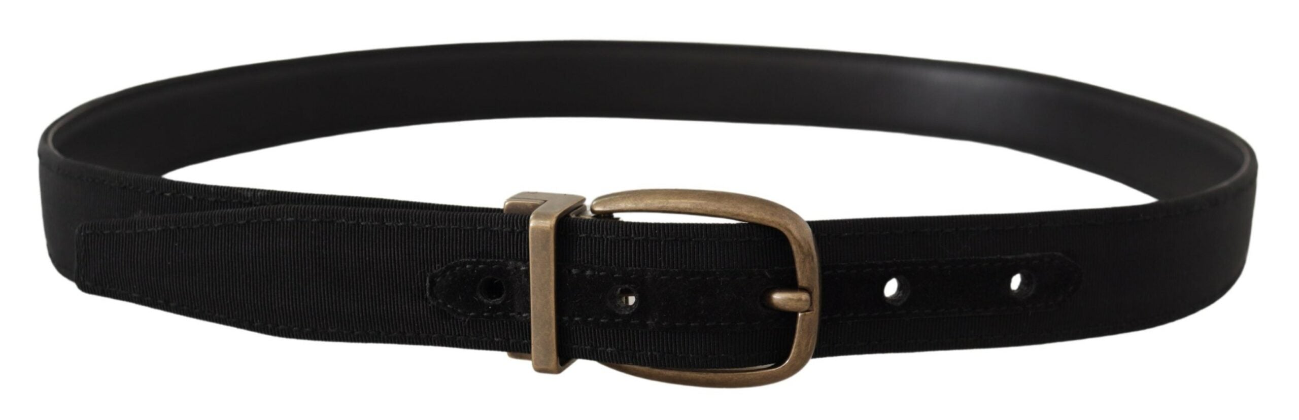 Dolce & Gabbana Elegant Grosgrain Leather Belt - Black - Luksusmuotia Dolce & Gabbana - Tutustu YVES JAVANNI® 