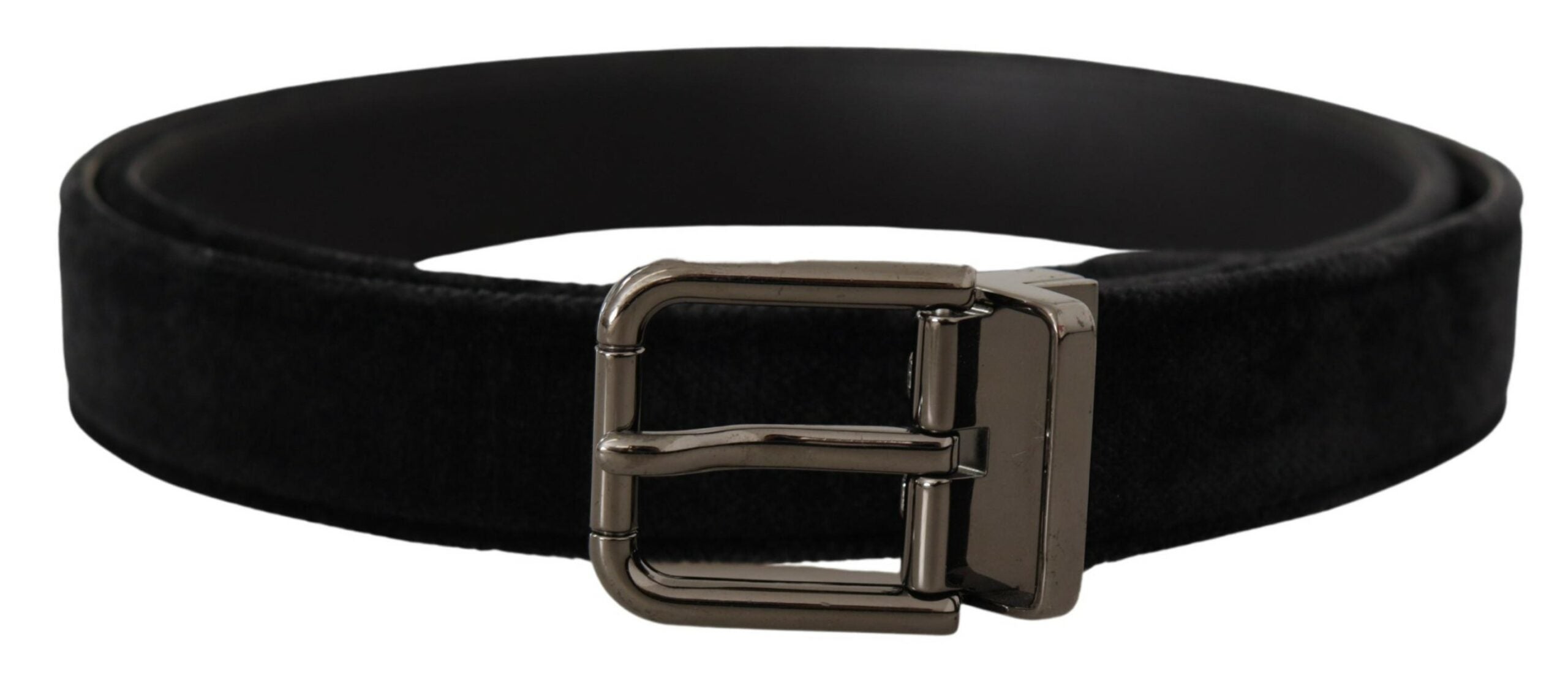 Dolce & Gabbana Elegant Black Leather Belt with Silver Tone Buckle - Luksusmuotia Dolce & Gabbana - Tutustu YVES JAVANNI® 