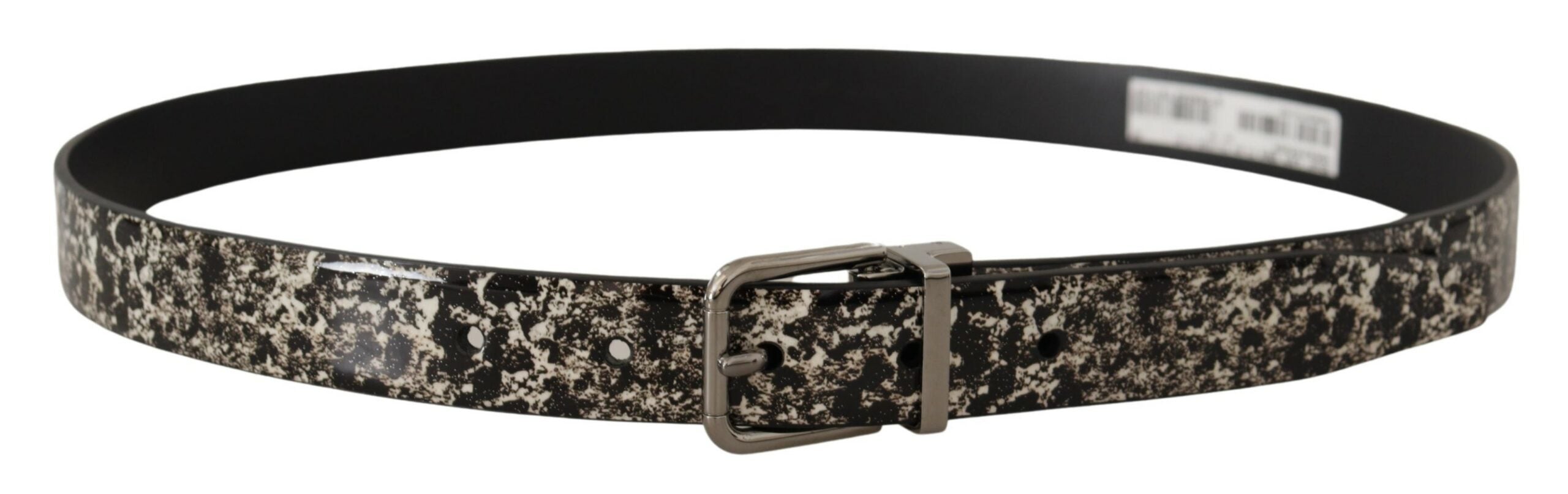 Dolce & Gabbana Elegant Black Marble Print Leather Belt - Luksuslaukut ja asusteet Dolce & Gabbana - Tutustu YVES JAVANNI® 