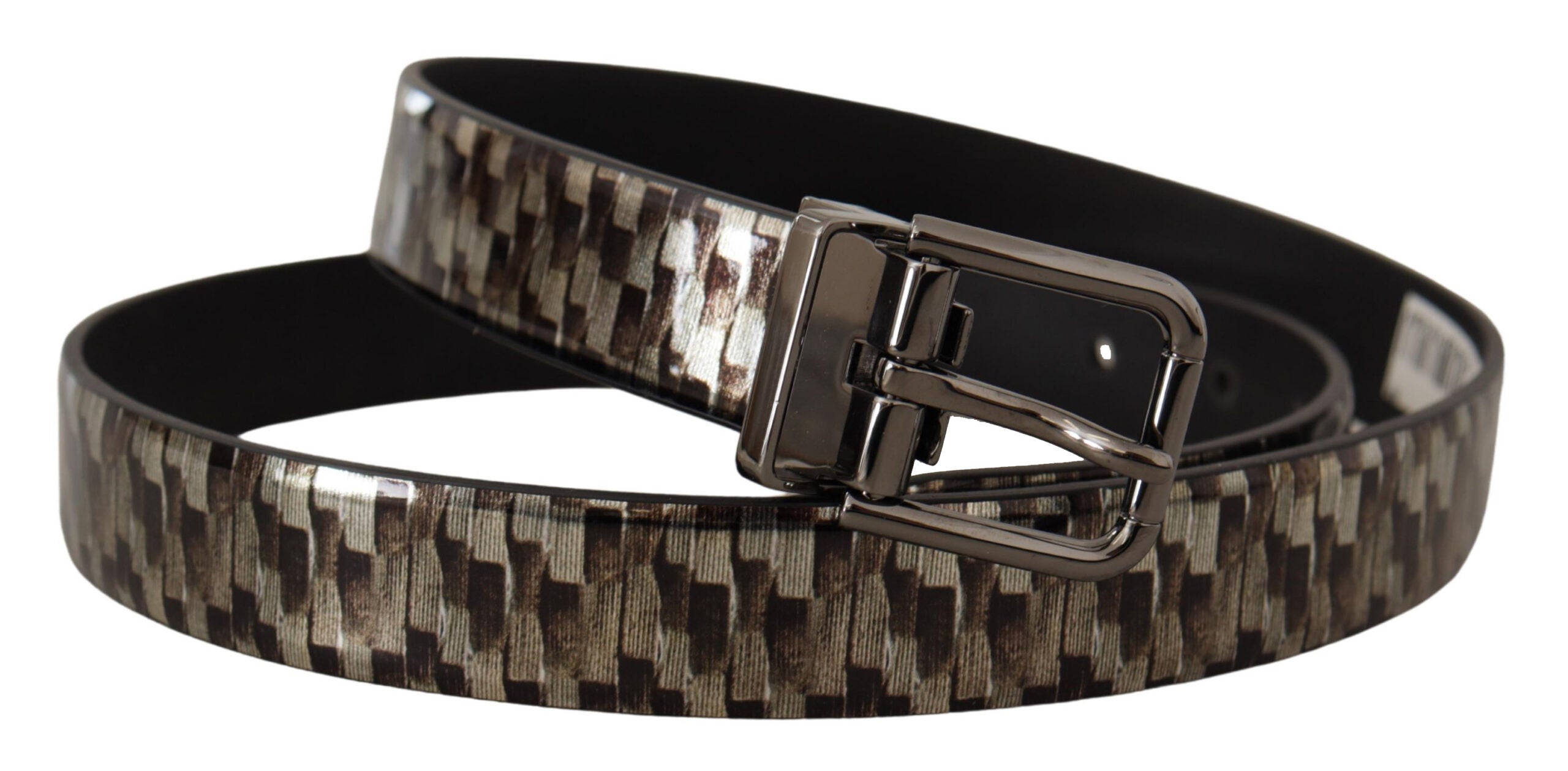 Dolce & Gabbana Elegant Leather Silver Buckle Belt - Luksusmuotia Dolce & Gabbana - Tutustu YVES JAVANNI® 