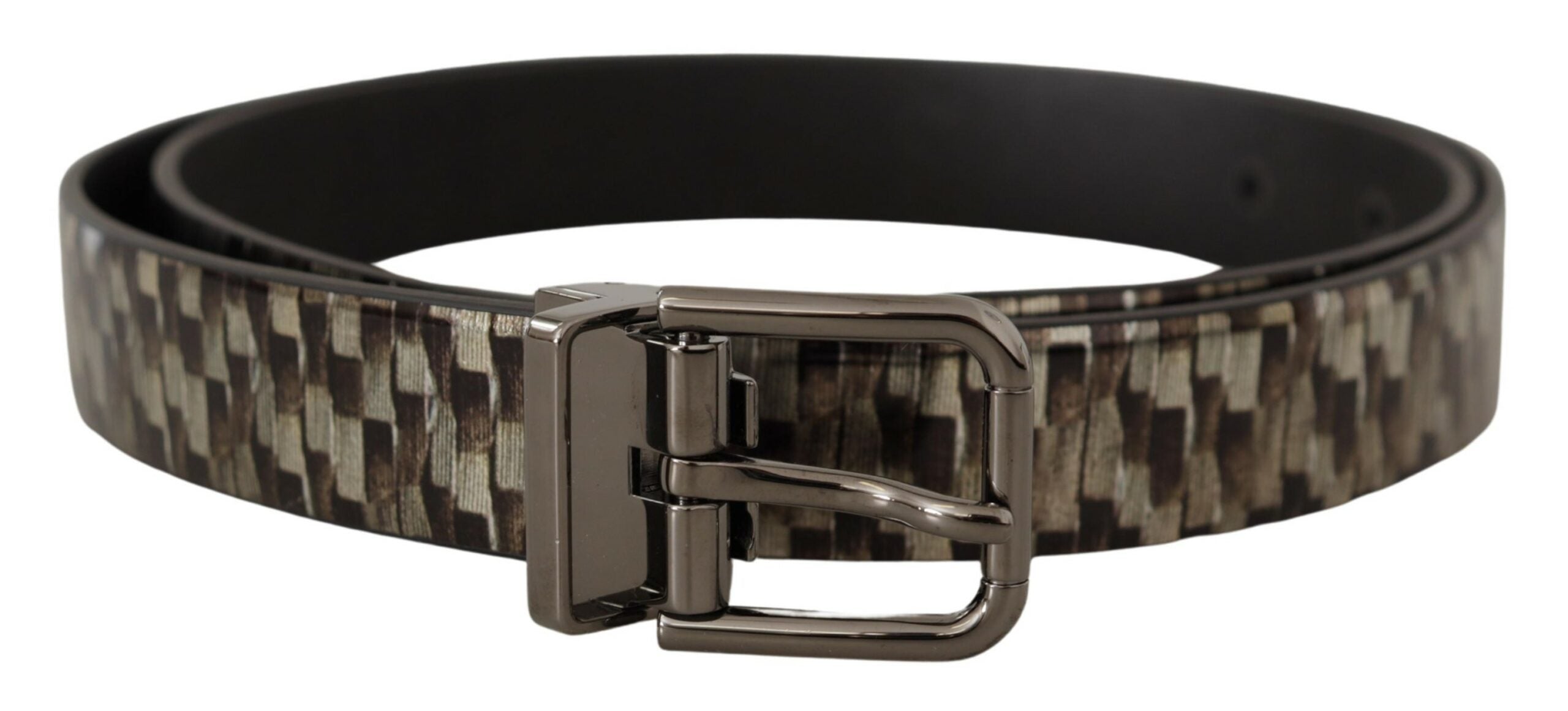 Dolce & Gabbana Elegant Leather Silver Buckle Belt - Luksusmuotia Dolce & Gabbana - Tutustu YVES JAVANNI® 