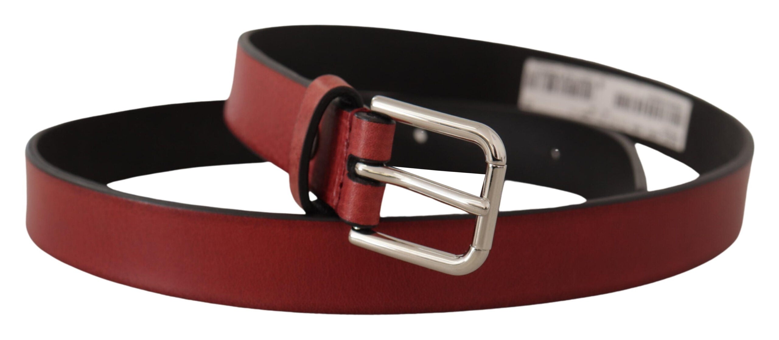 Dolce & Gabbana Elegant Maroon Italian Leather Belt - Luksusmuotia Dolce & Gabbana - Tutustu YVES JAVANNI® 