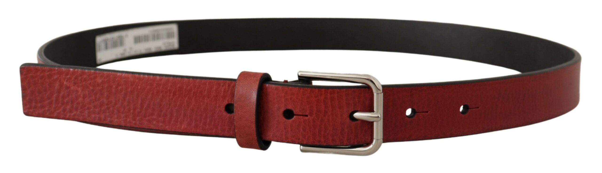 Dolce & Gabbana Elegant Maroon Italian Leather Belt - Luksusmuotia Dolce & Gabbana - Tutustu YVES JAVANNI® 