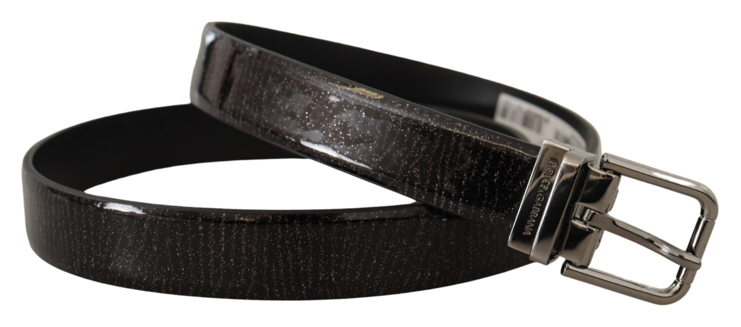 Dolce & Gabbana Elegant Black Leather Belt with Silver Buckle - Luksusmuotia Dolce & Gabbana - Tutustu YVES JAVANNI® 