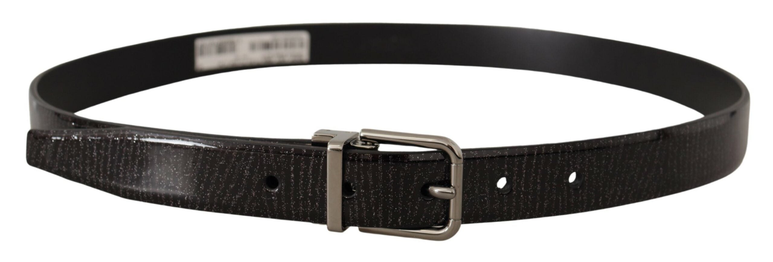 Dolce & Gabbana Elegant Black Leather Belt with Silver Buckle - Luksusmuotia Dolce & Gabbana - Tutustu YVES JAVANNI® 