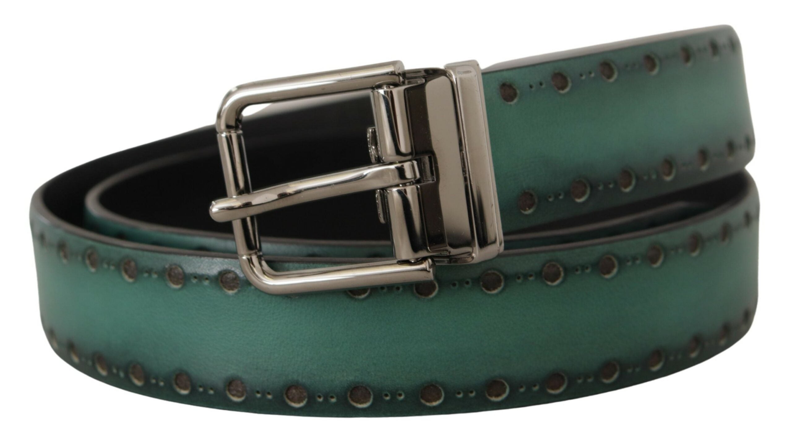 Dolce & Gabbana Elegant Leather Belt with Silver Tone Buckle - Luksusmuotia Dolce & Gabbana - Tutustu YVES JAVANNI® 