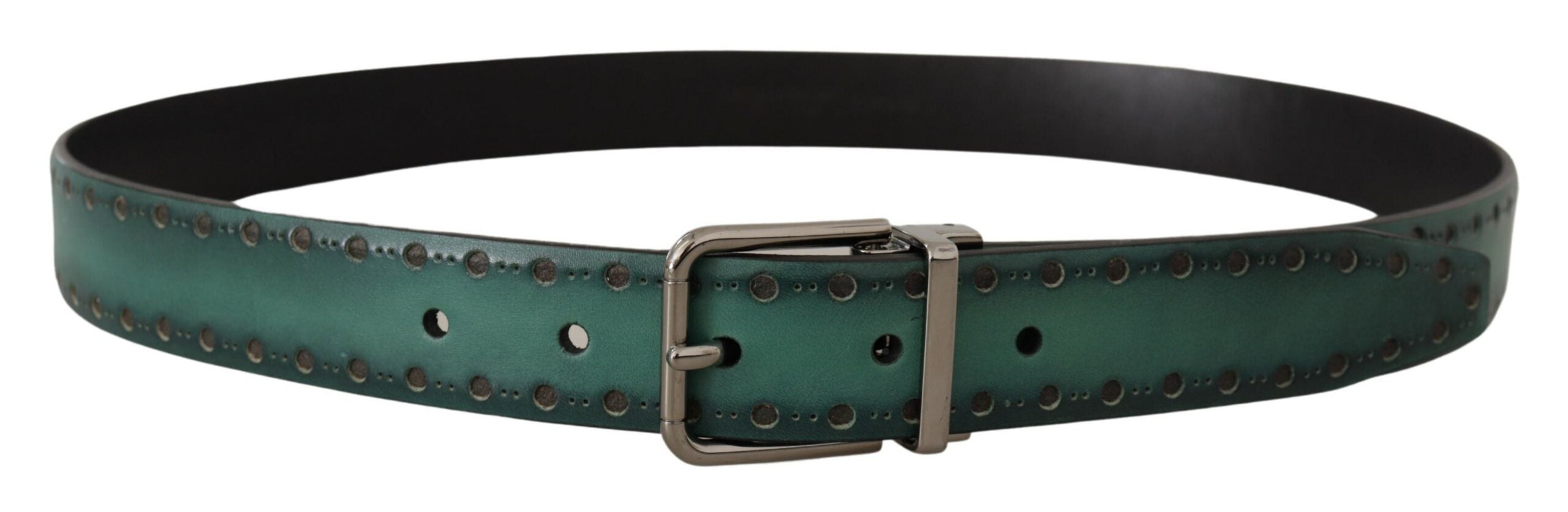 Dolce & Gabbana Elegant Leather Belt with Silver Tone Buckle - Luksusmuotia Dolce & Gabbana - Tutustu YVES JAVANNI® 