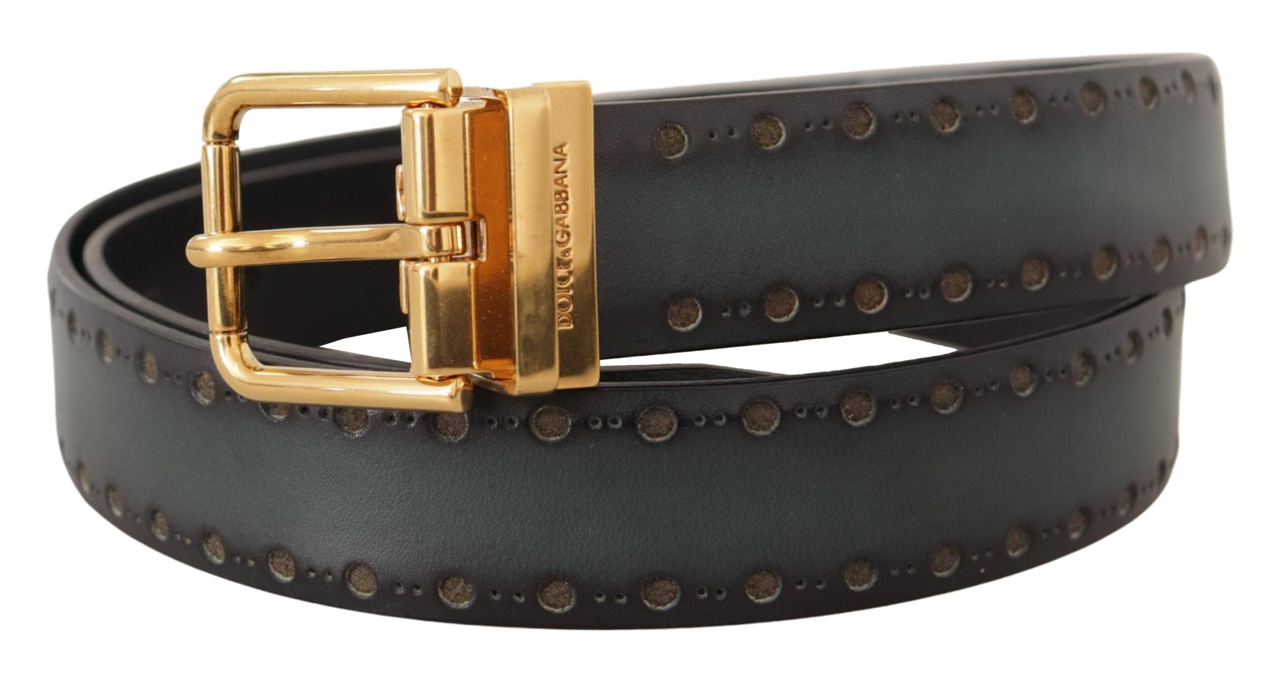 Dolce & Gabbana Emerald Elegance Leather Belt - Luksusmuotia Dolce & Gabbana - Tutustu YVES JAVANNI® 