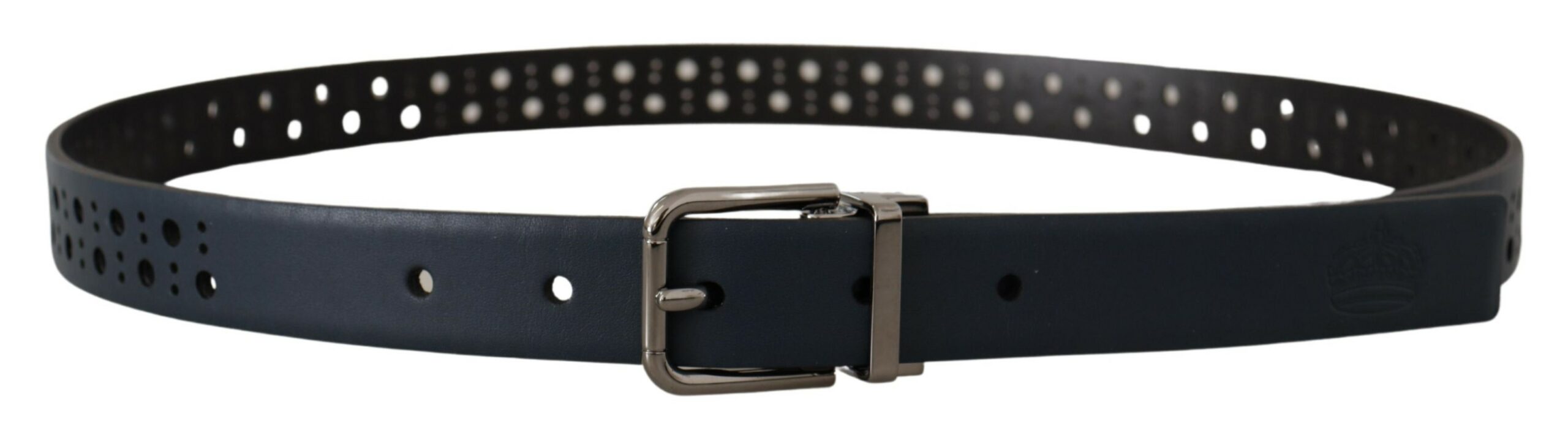 Dolce & Gabbana Elegant Navy Blue Leather Belt - Luksusmuotia Dolce & Gabbana - Tutustu YVES JAVANNI® 