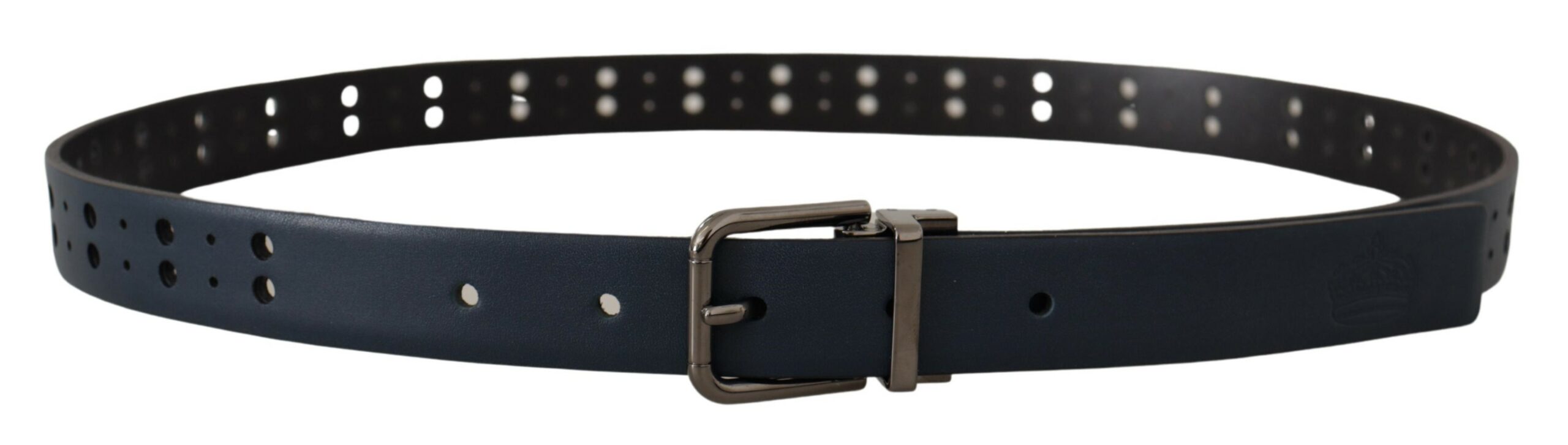 Dolce & Gabbana Elegant Blue Leather Belt with Metal Buckle - Luksusmuotia Dolce & Gabbana - Tutustu YVES JAVANNI® 