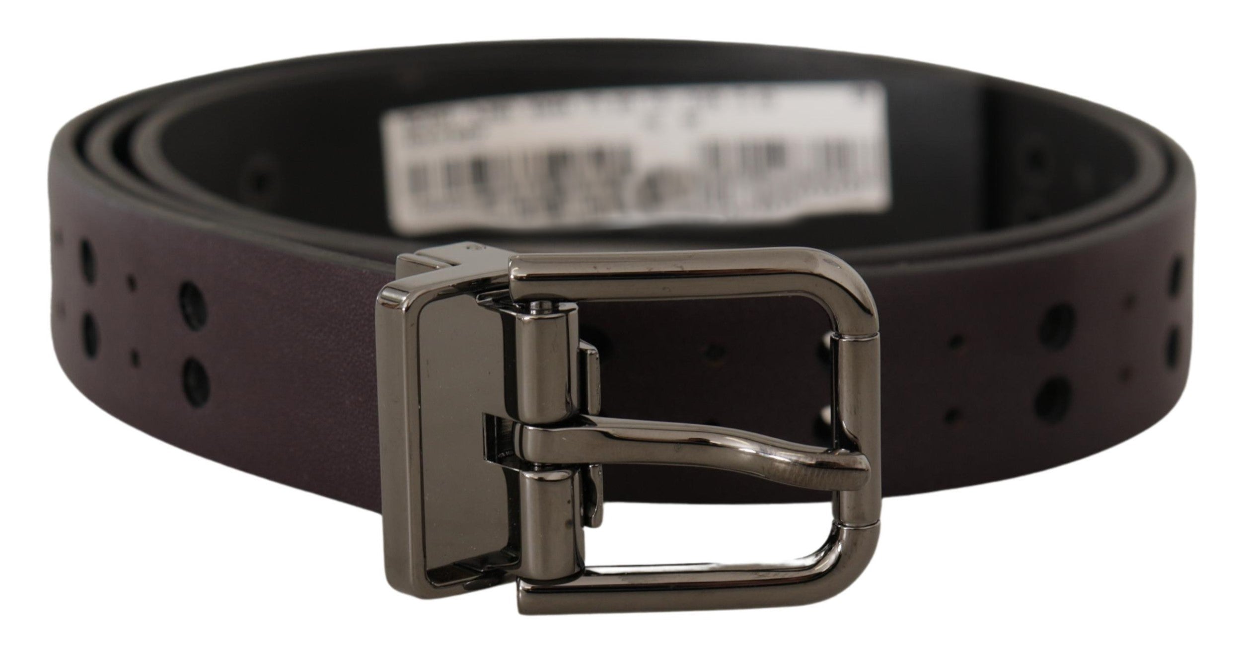 Dolce & Gabbana Burgundy Elegance Leather Belt - Luksusmuotia Dolce & Gabbana - Tutustu YVES JAVANNI® 