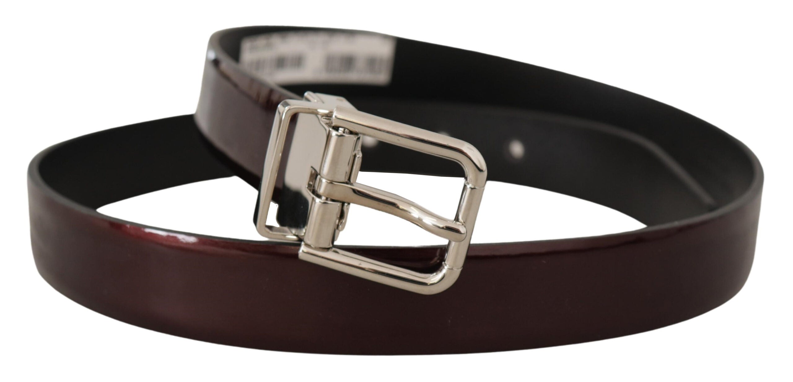 Dolce & Gabbana Elegant Dark Brown Patent Leather Belt - Luksusmuotia Dolce & Gabbana - Tutustu YVES JAVANNI® 