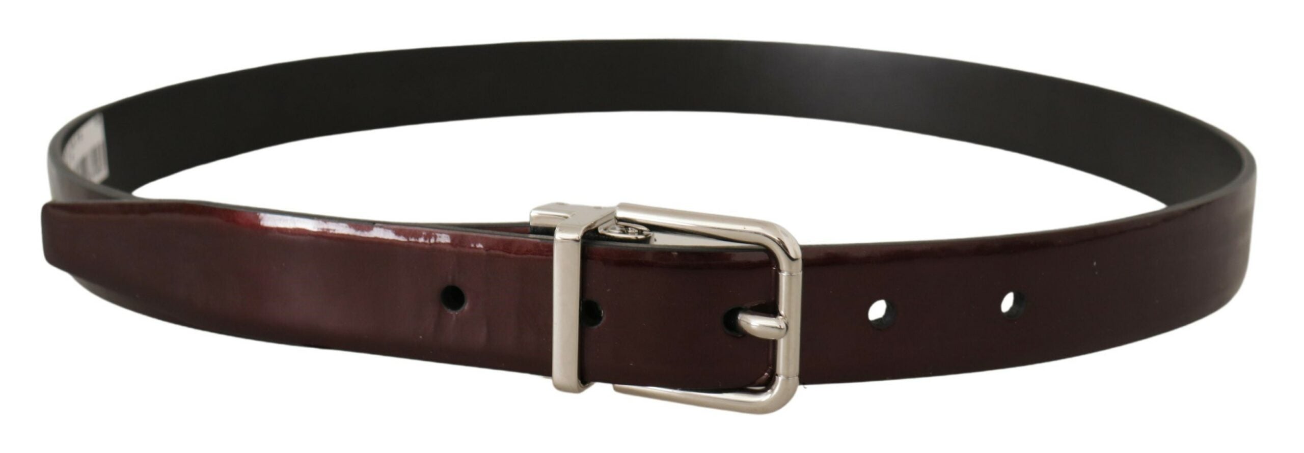 Dolce & Gabbana Elegant Dark Brown Patent Leather Belt - Luksusmuotia Dolce & Gabbana - Tutustu YVES JAVANNI® 