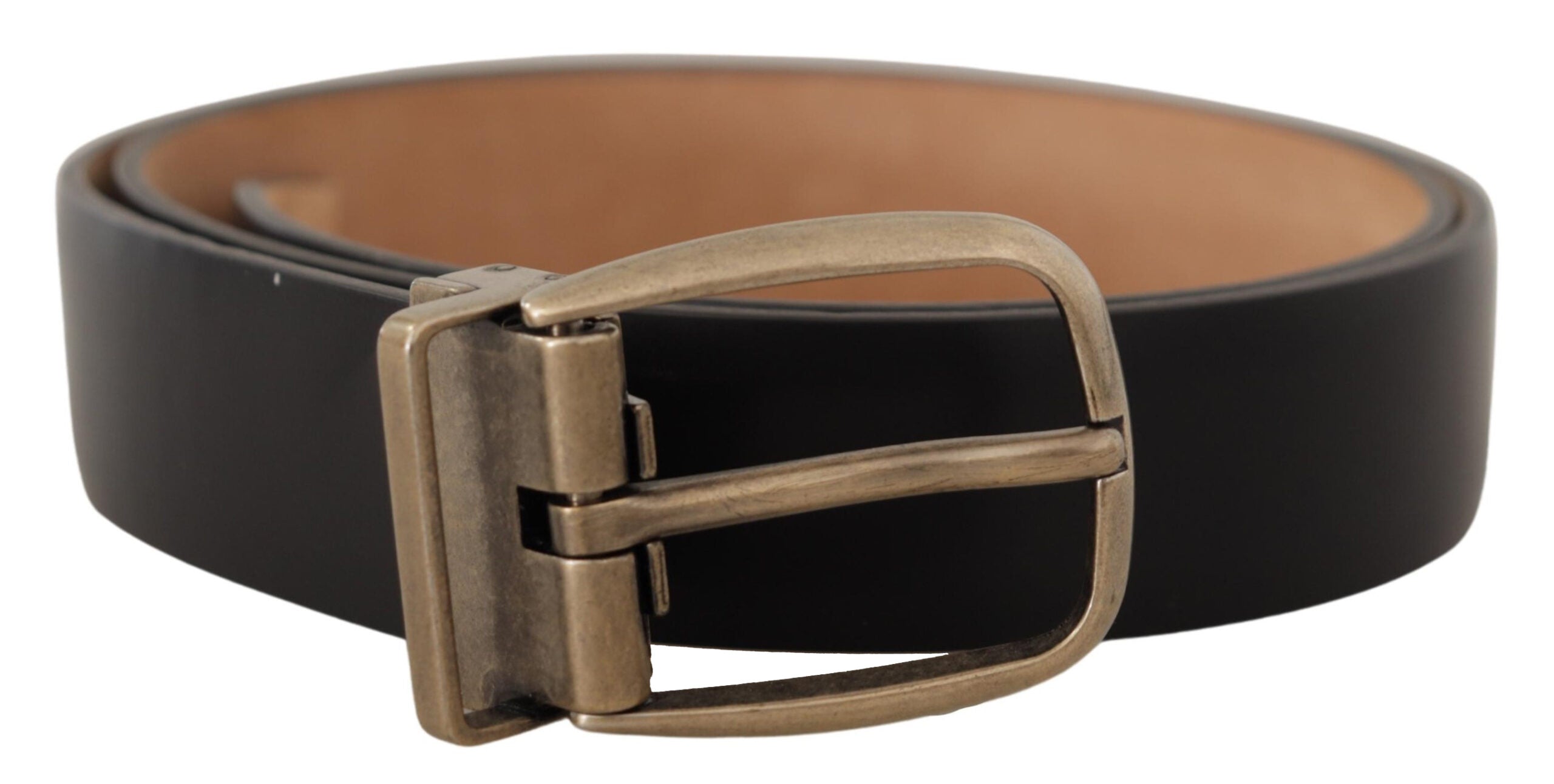 Dolce & Gabbana Elegant Black Leather Belt with Metal Buckle - Luksusmuotia Dolce & Gabbana - Tutustu YVES JAVANNI® 