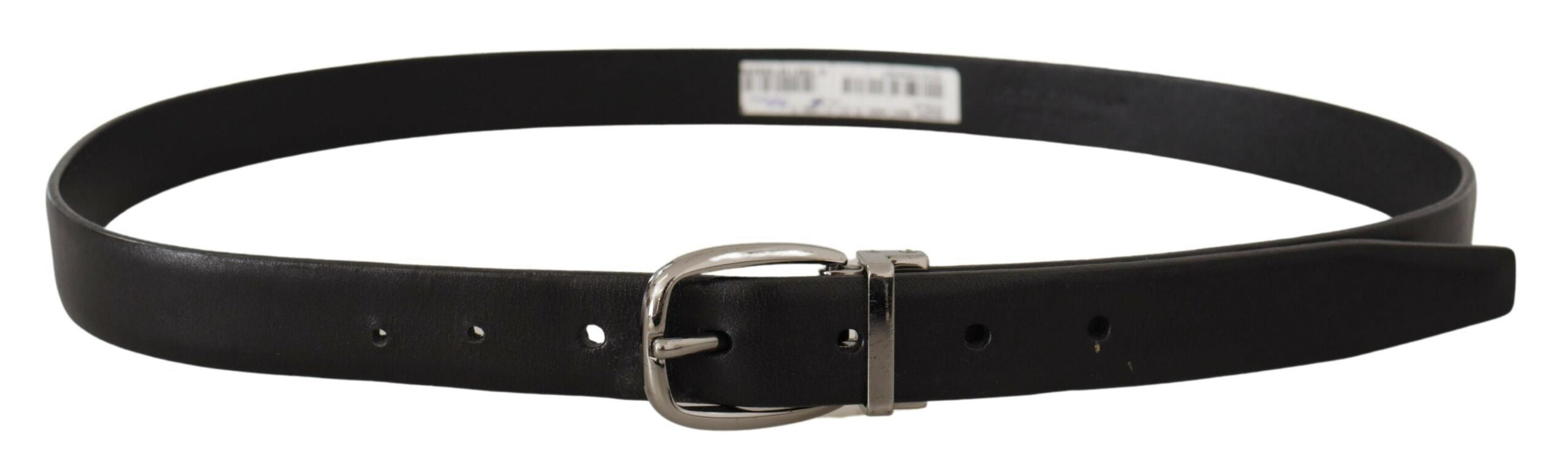 Dolce & Gabbana Elegant Black Leather Designer Belt - Luksusmuotia Dolce & Gabbana - Tutustu YVES JAVANNI® 