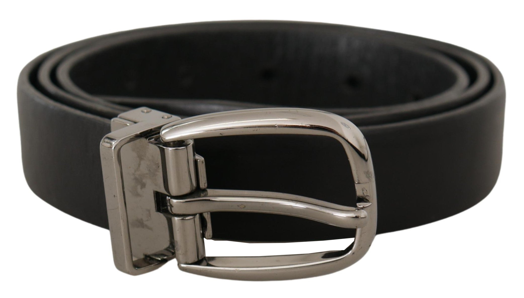 Dolce & Gabbana Elegant Black Leather Designer Belt - Luksusmuotia Dolce & Gabbana - Tutustu YVES JAVANNI® 