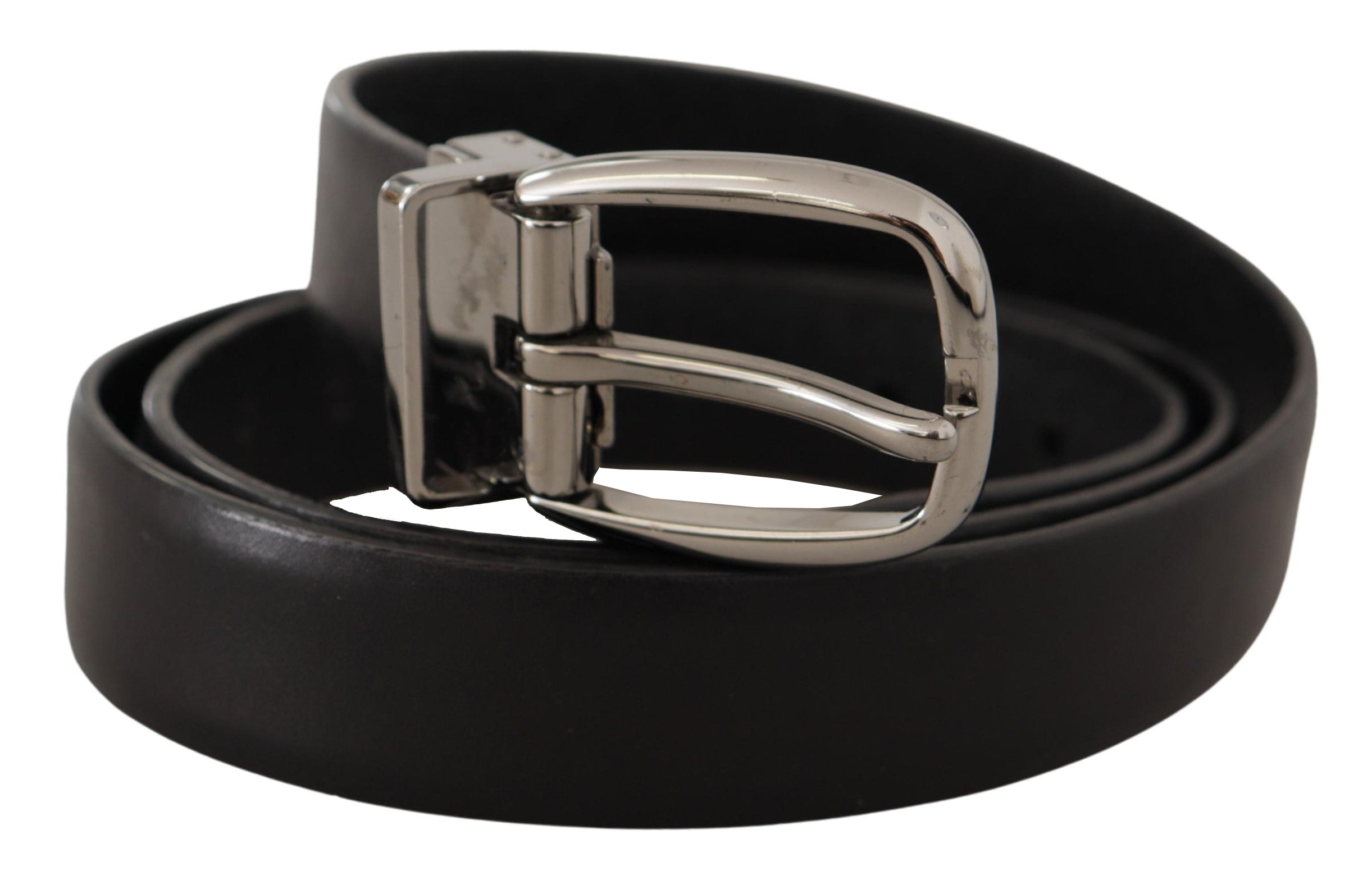 Dolce & Gabbana Elegant Black Leather Designer Belt - Luksusmuotia Dolce & Gabbana - Tutustu YVES JAVANNI® 