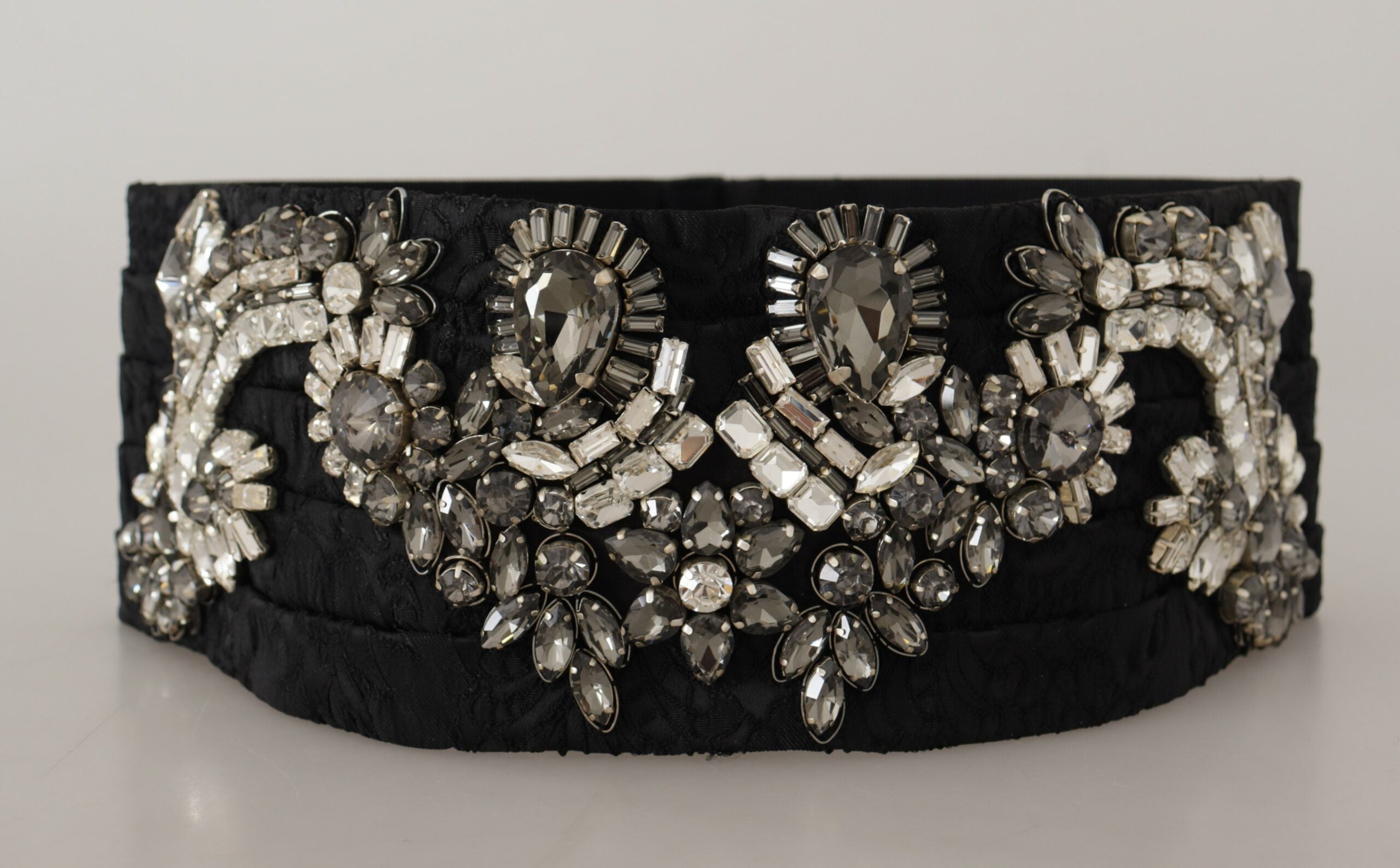 Dolce & Gabbana Elegant Rhinestone-Embellished Silk Belt - Luksusmuotia Dolce & Gabbana - Tutustu YVES JAVANNI® 