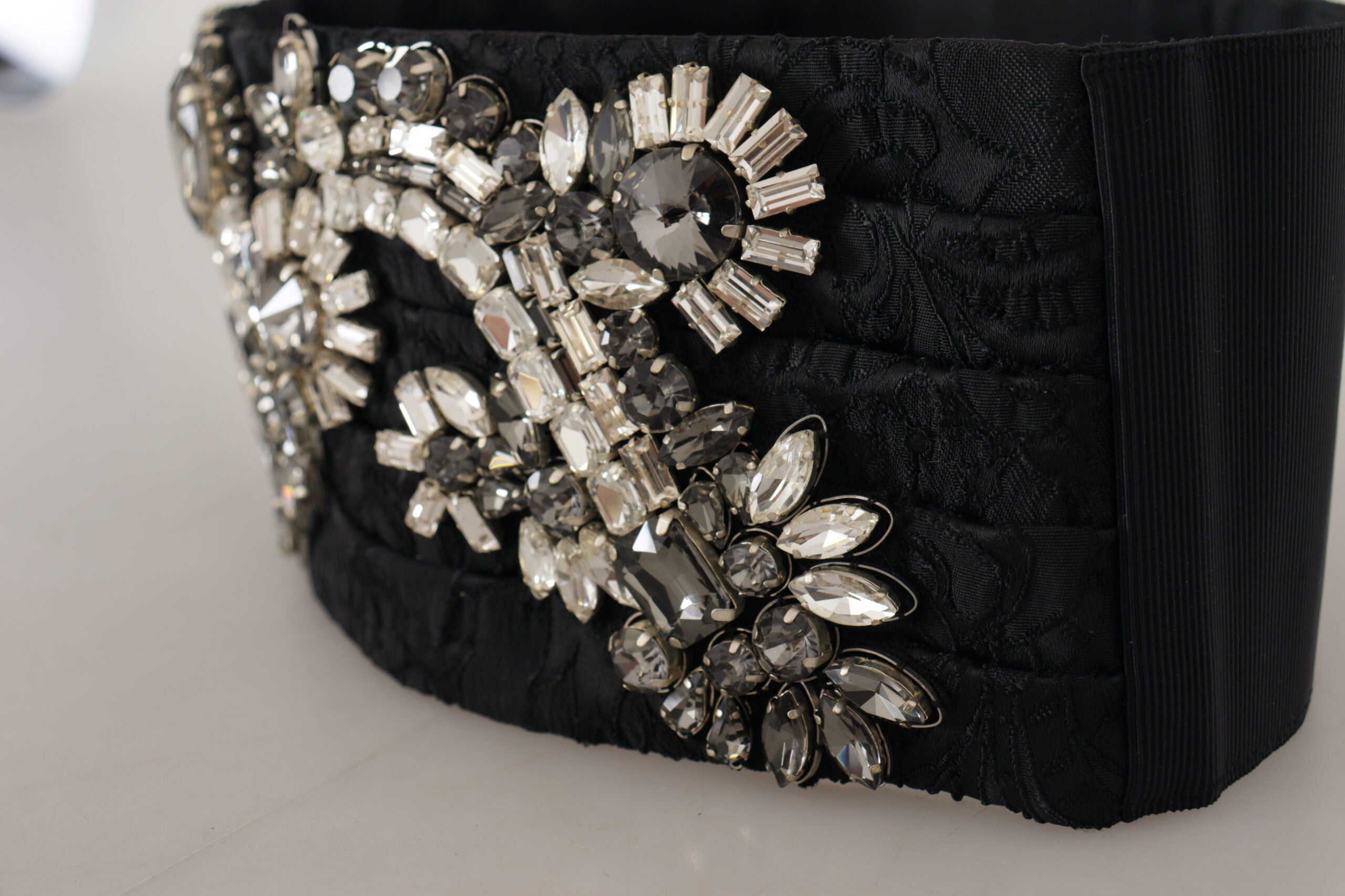 Dolce & Gabbana Elegant Rhinestone-Embellished Silk Belt - Luksusmuotia Dolce & Gabbana - Tutustu YVES JAVANNI® 