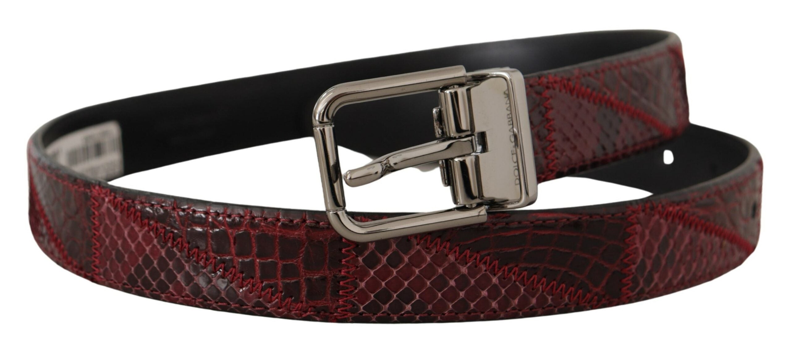 Dolce & Gabbana Elegant Red Exotic Leather Belt - Luksusmuotia Dolce & Gabbana - Tutustu YVES JAVANNI® 