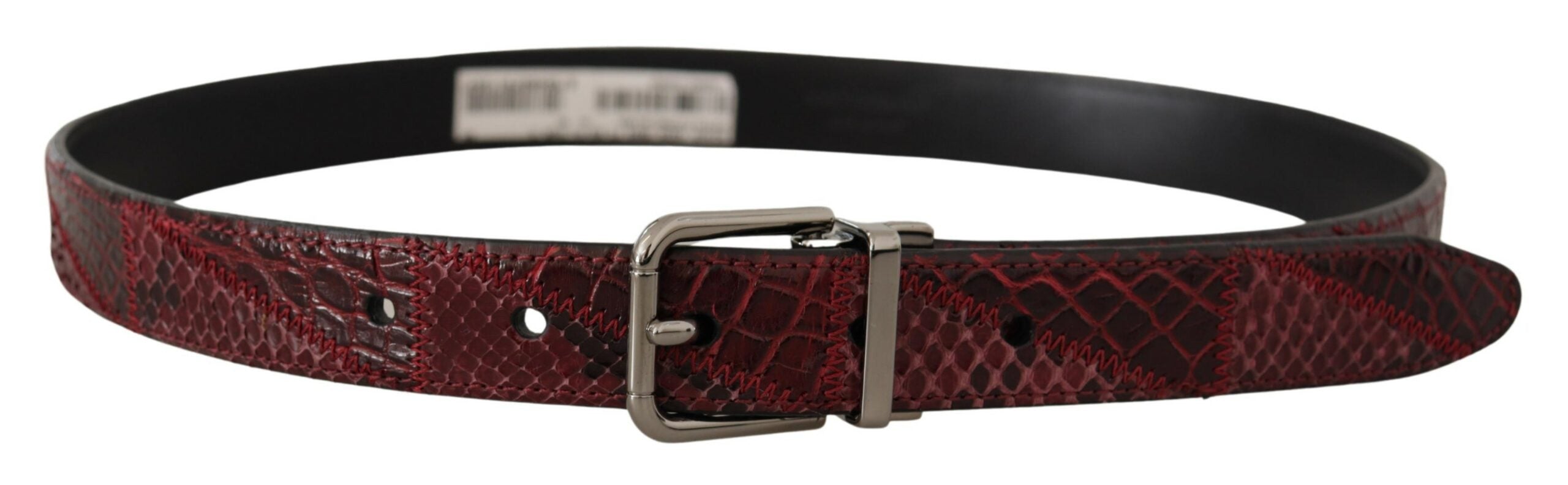 Dolce & Gabbana Elegant Red Exotic Leather Belt - Luksusmuotia Dolce & Gabbana - Tutustu YVES JAVANNI® 