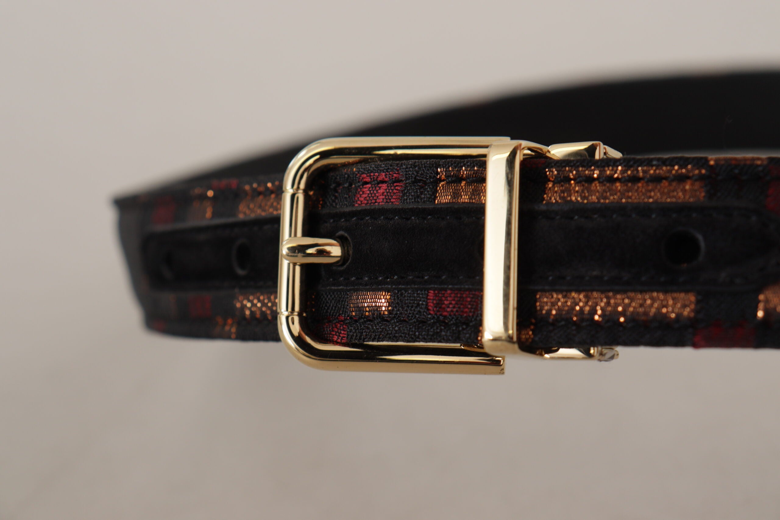 Dolce & Gabbana Multicolor Leather Belt with Gold Buckle - Luksuslaukut ja asusteet Dolce & Gabbana - Tutustu YVES JAVANNI® 