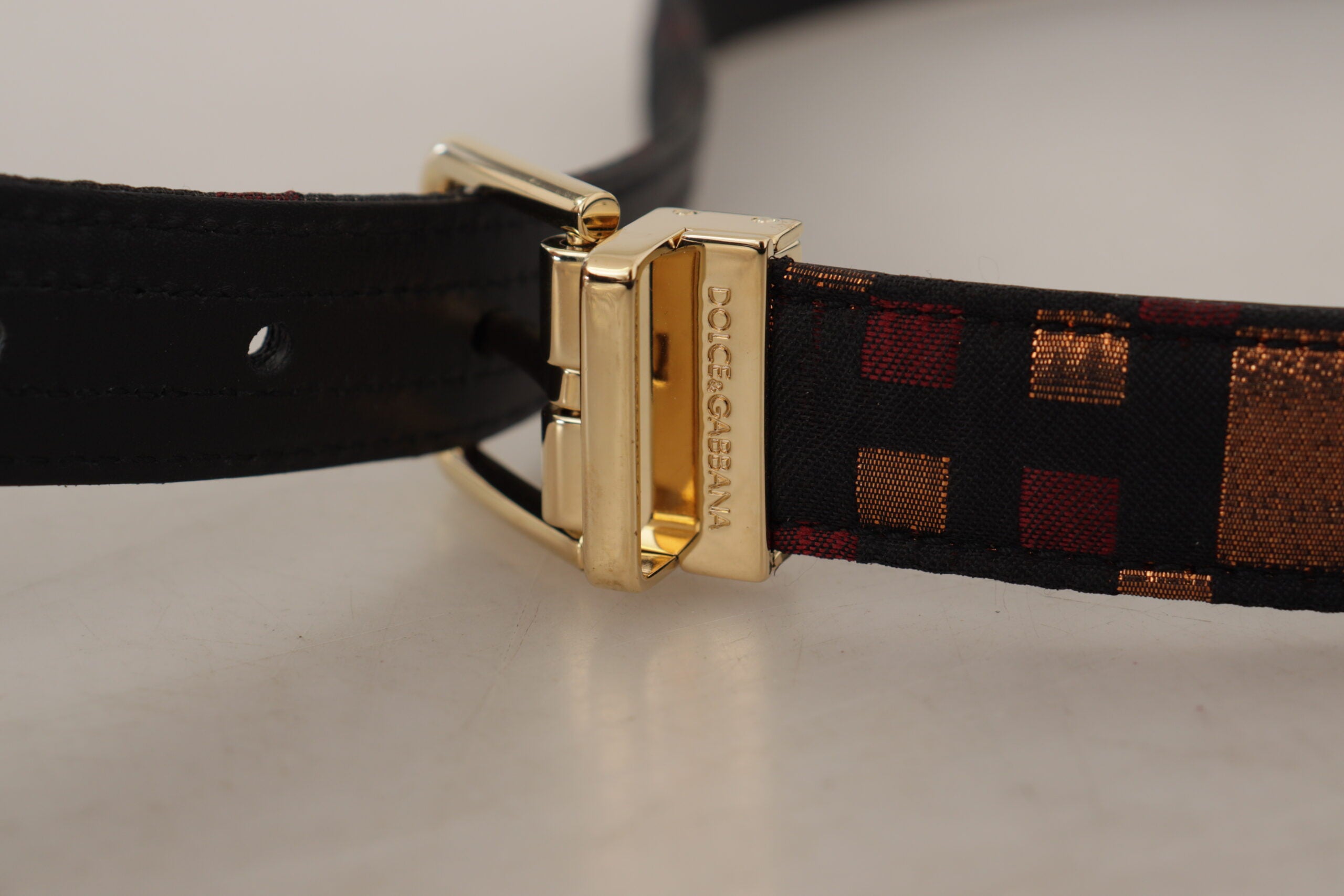 Dolce & Gabbana Multicolor Leather Belt with Gold Buckle - Luksuslaukut ja asusteet Dolce & Gabbana - Tutustu YVES JAVANNI® 