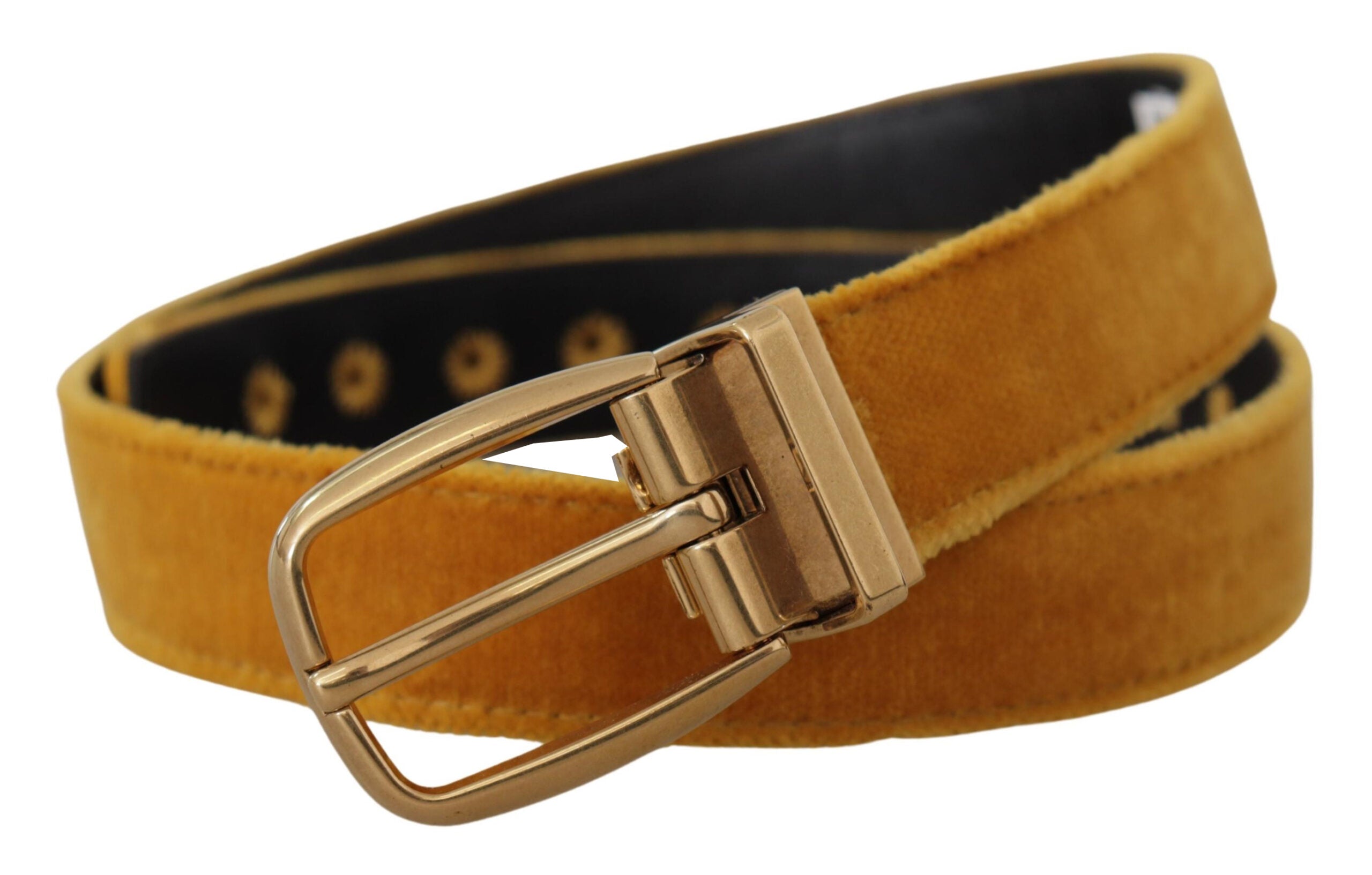 Dolce & Gabbana Elegant Velvet Gold Buckle Women's Belt - Luksusmuotia Dolce & Gabbana - Tutustu YVES JAVANNI® 