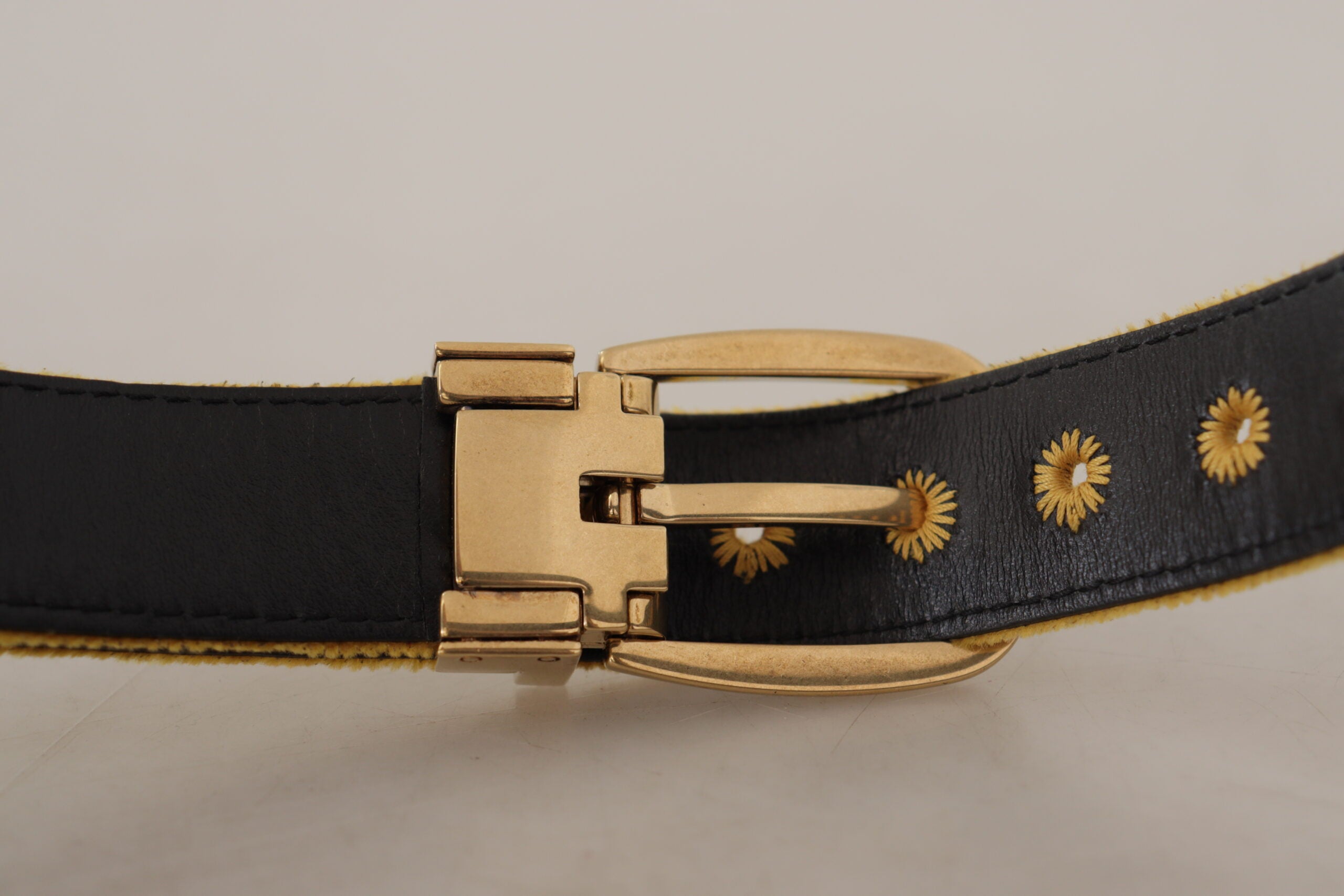 Dolce & Gabbana Elegant Velvet Gold Buckle Women's Belt - Luksusmuotia Dolce & Gabbana - Tutustu YVES JAVANNI® 