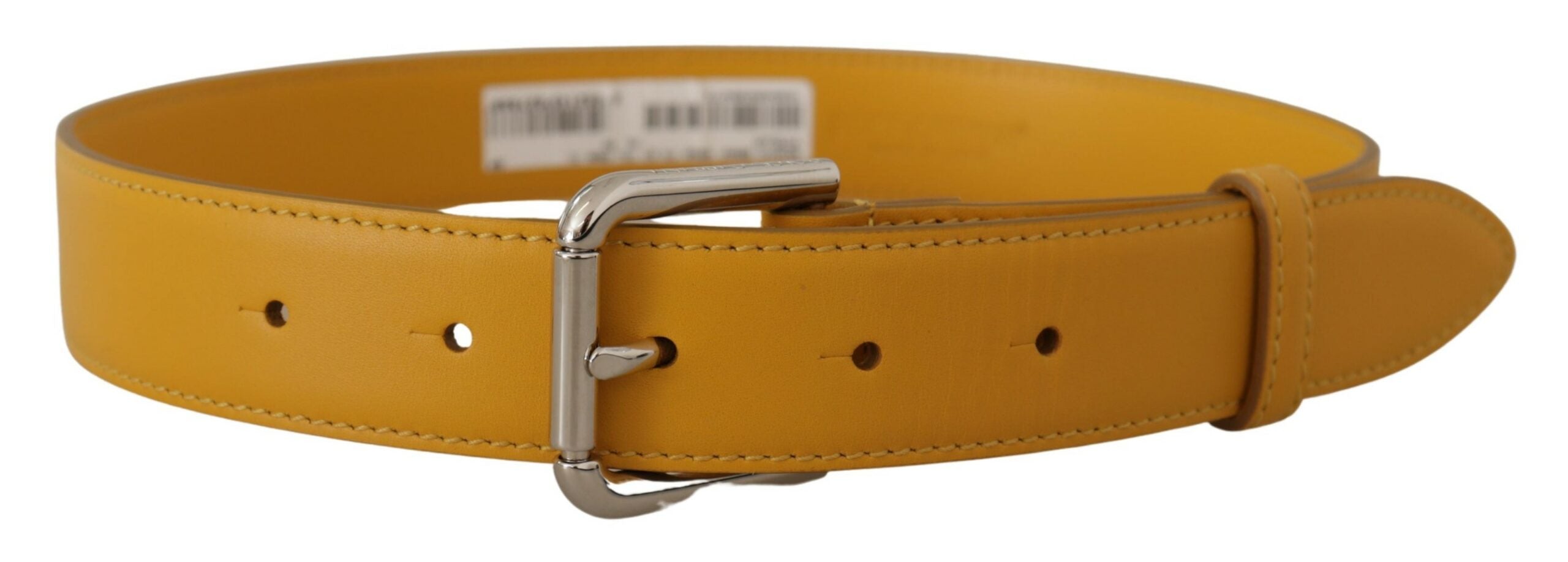 Dolce & Gabbana Elegant Leather Belt in Sunshine Yellow - Luksusmuotia Dolce & Gabbana - Tutustu YVES JAVANNI® 