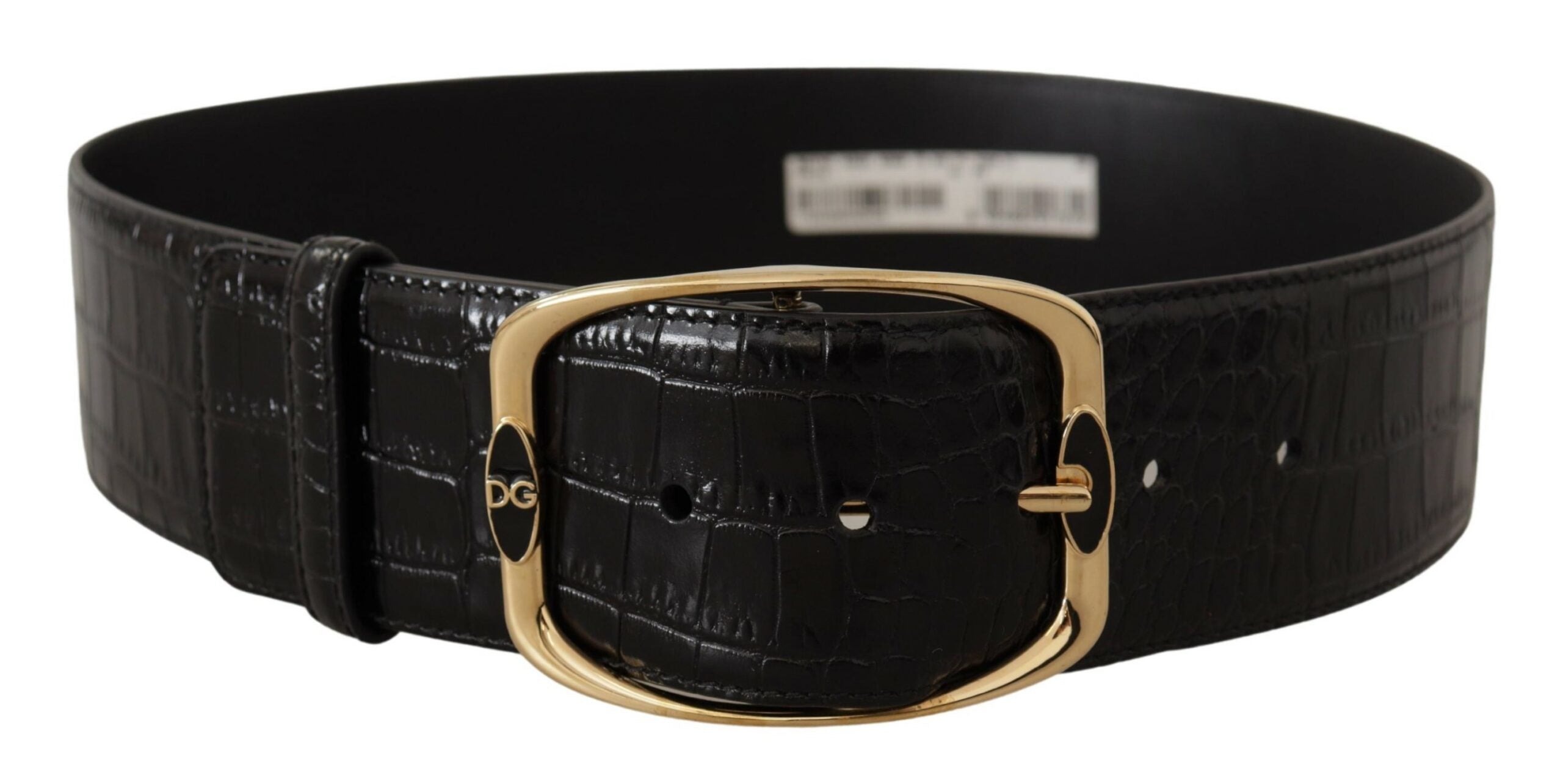 Dolce & Gabbana Elegant Black Leather Logo Belt - Luksusmuotia Dolce & Gabbana - Tutustu YVES JAVANNI® 