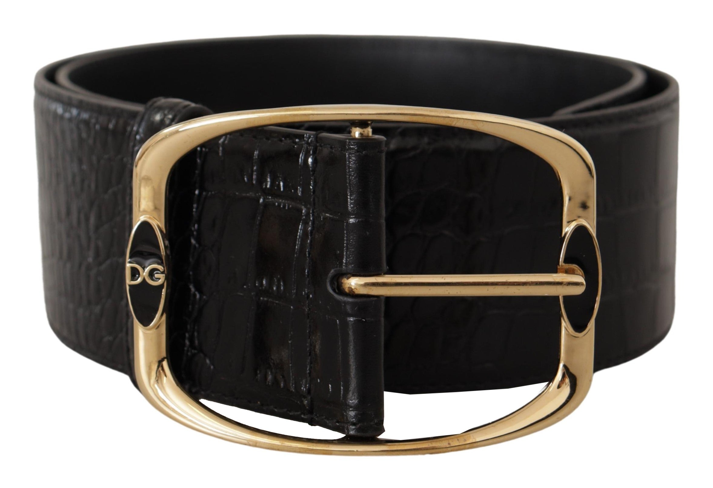 Dolce & Gabbana Elegant Black Leather Logo Belt - Luksusmuotia Dolce & Gabbana - Tutustu YVES JAVANNI® 