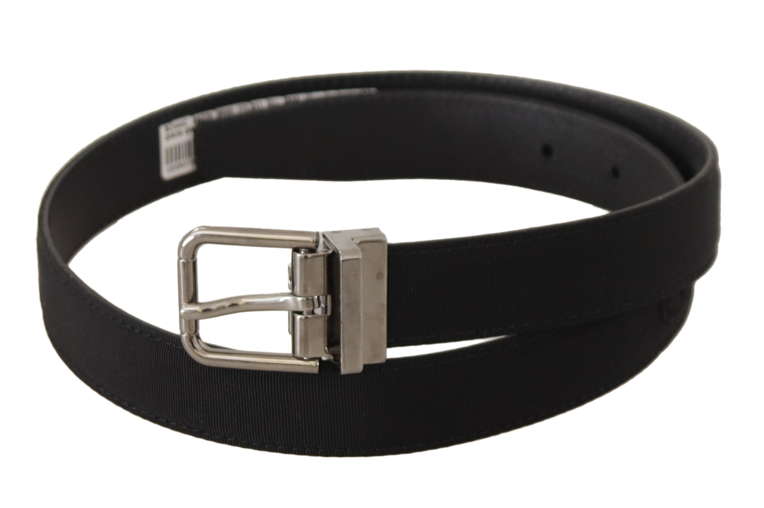 Dolce & Gabbana Elegant Black Canvas & Leather Belt - Luksusmuotia Dolce & Gabbana - Tutustu YVES JAVANNI® 