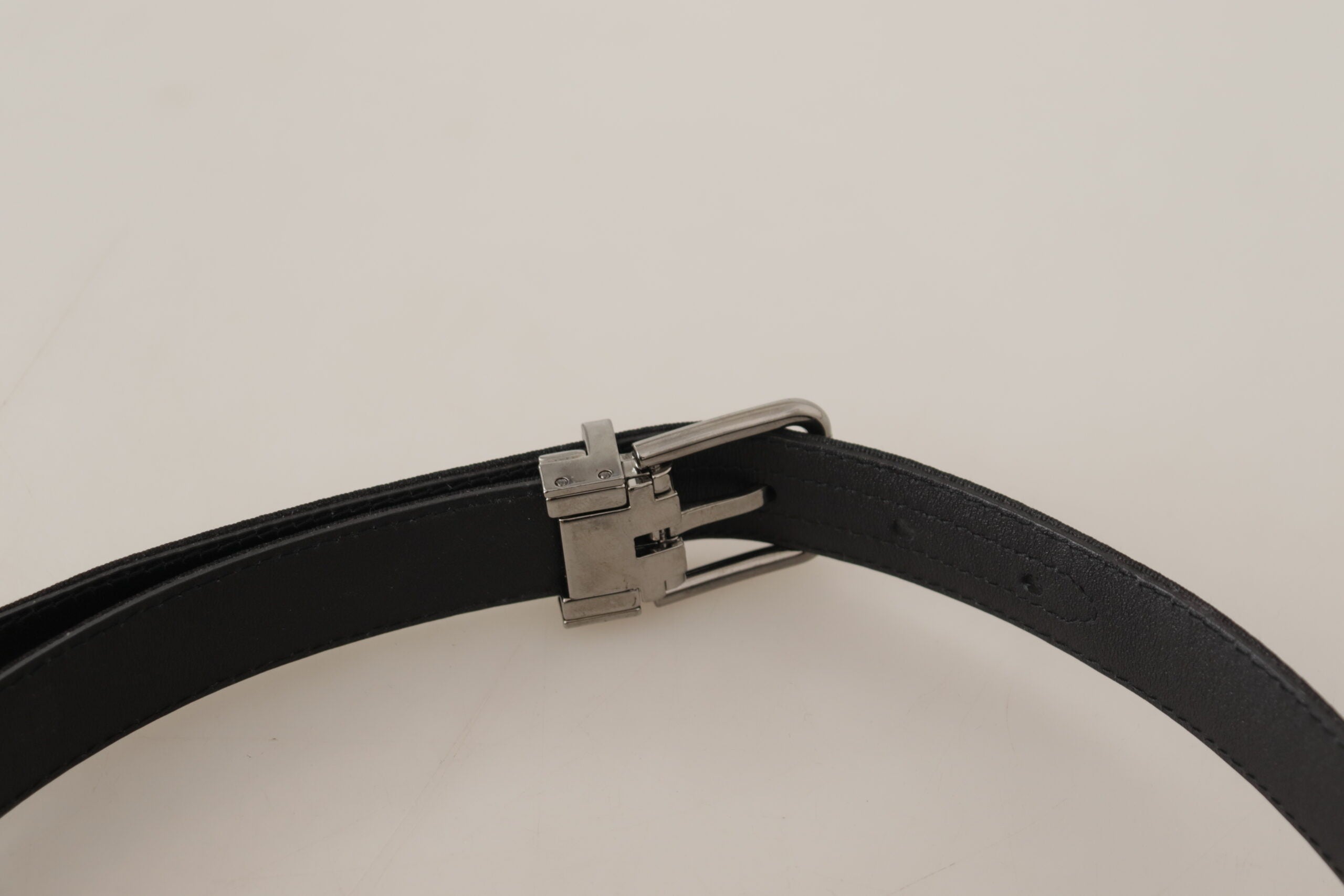 Dolce & Gabbana Elegant Black Canvas & Leather Belt - Luksusmuotia Dolce & Gabbana - Tutustu YVES JAVANNI® 