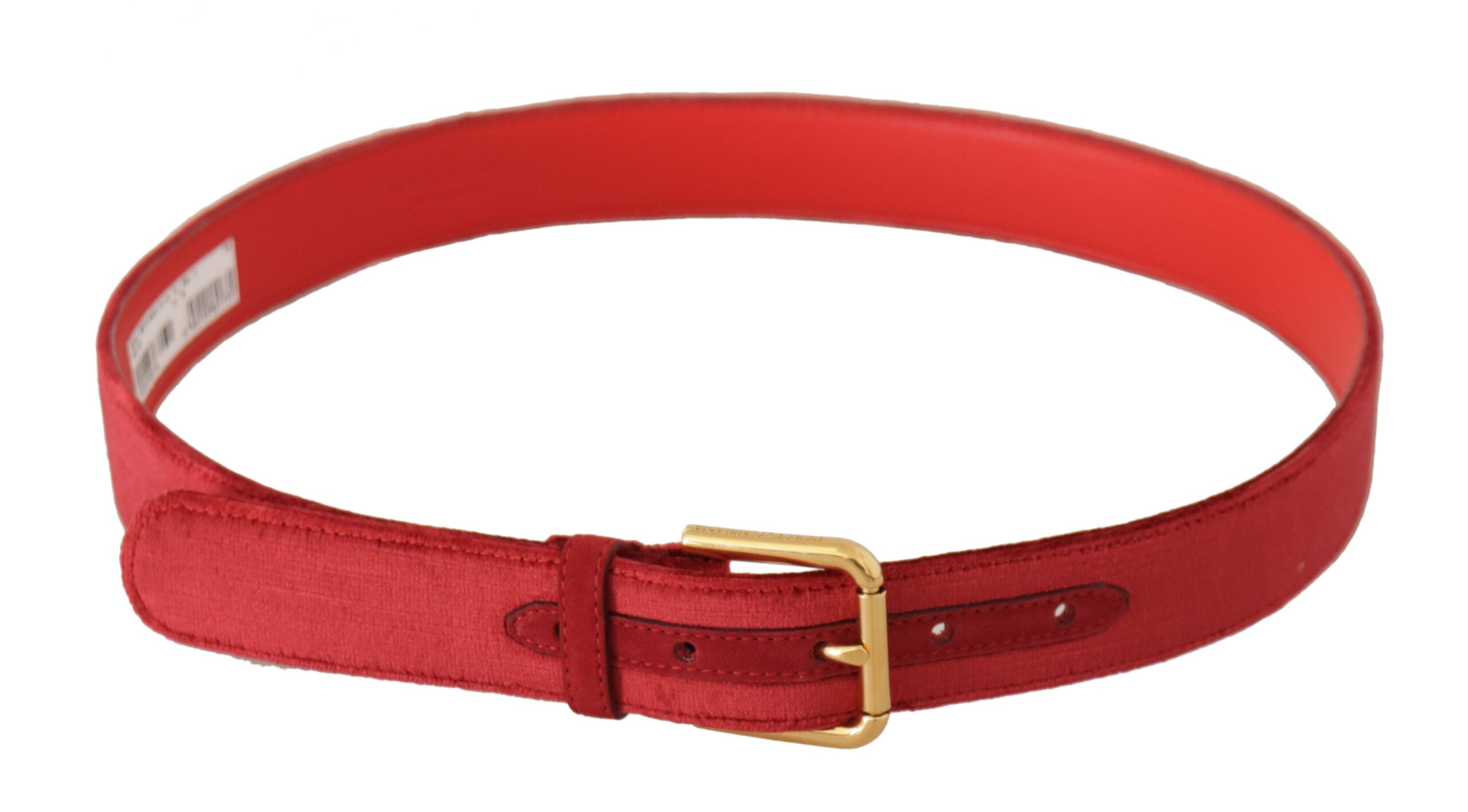 Dolce & Gabbana Elegant Red Suede Designer Belt - Luksusmuotia Dolce & Gabbana - Tutustu YVES JAVANNI® 