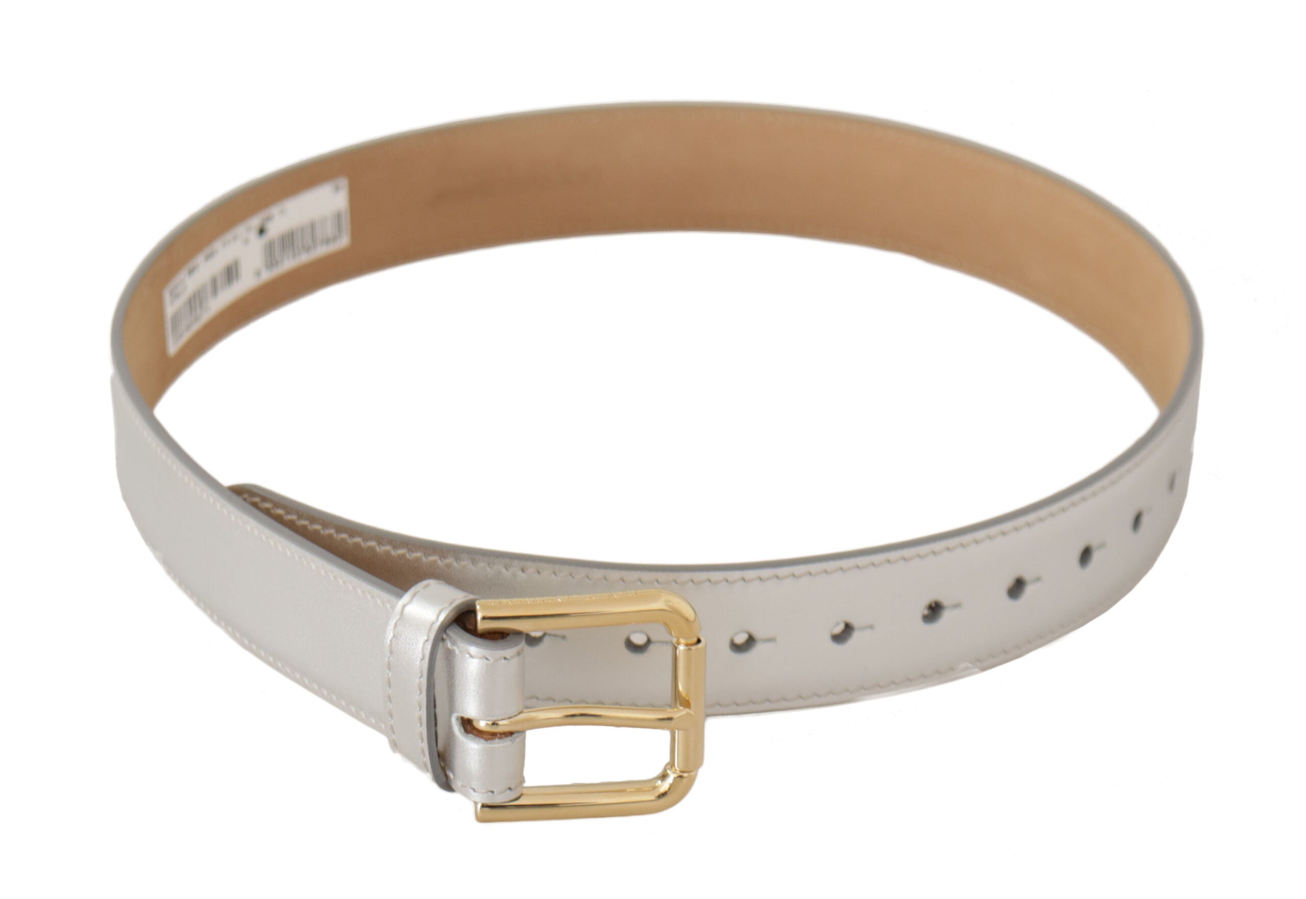 Dolce & Gabbana Engraved Silver-Toned Leather Belt - Luxury from Dolce & Gabbana - Shop at YVES JAVANNI