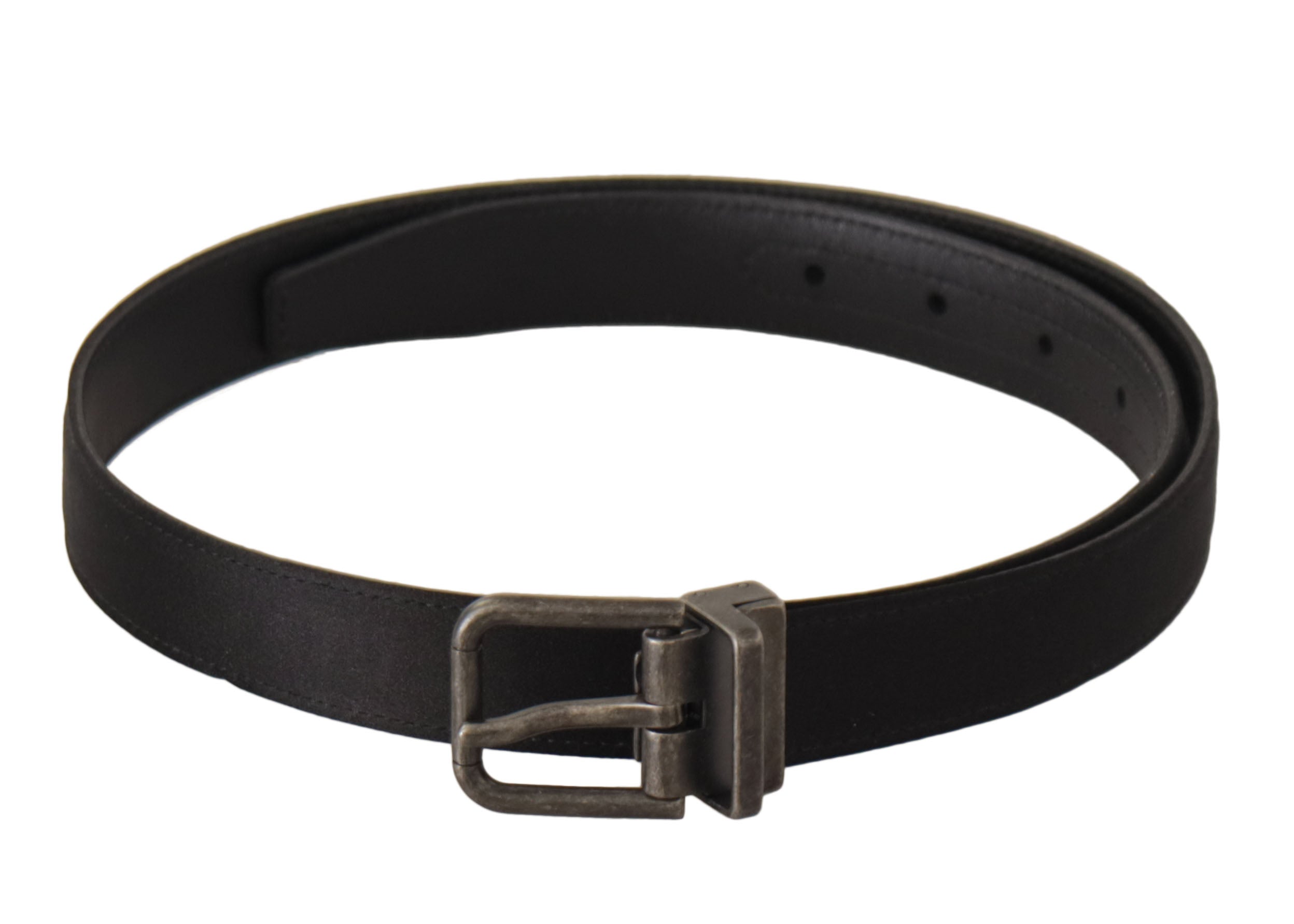 Dolce & Gabbana Elegant Black Leather Belt with Metal Buckle - Luksusmuotia Dolce & Gabbana - Tutustu YVES JAVANNI® 