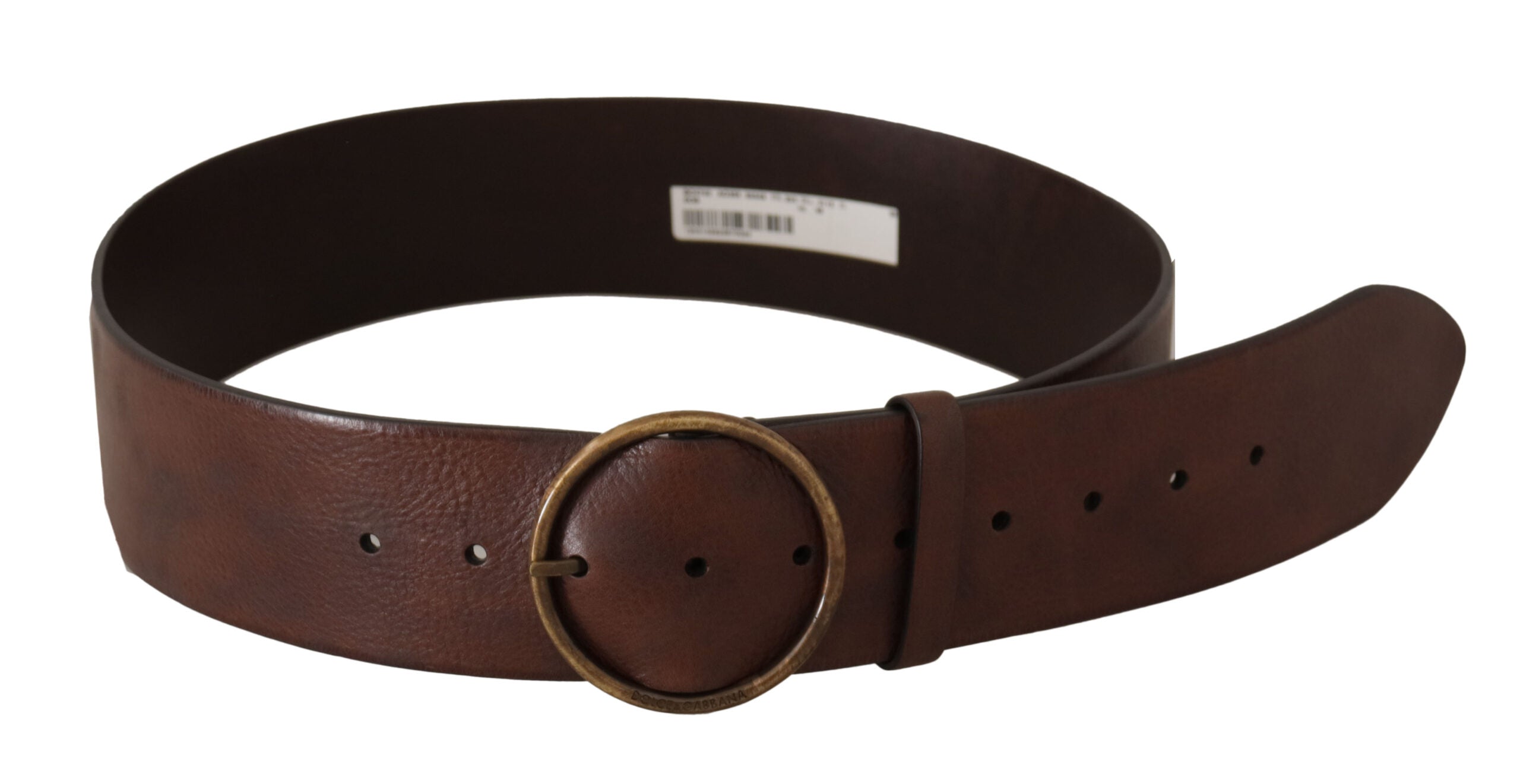 Dolce & Gabbana Elegant Leather Belt with Engraved Buckle - Luksusmuotia Dolce & Gabbana - Tutustu YVES JAVANNI® 