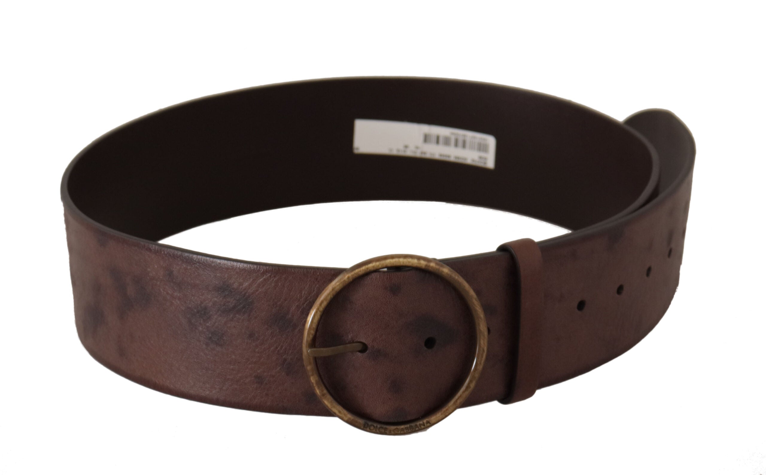 Dolce & Gabbana Elegant Dark Brown Leather Belt with Logo Buckle - Luksuslaukut ja asusteet Dolce & Gabbana - Tutustu YVES JAVANNI® 