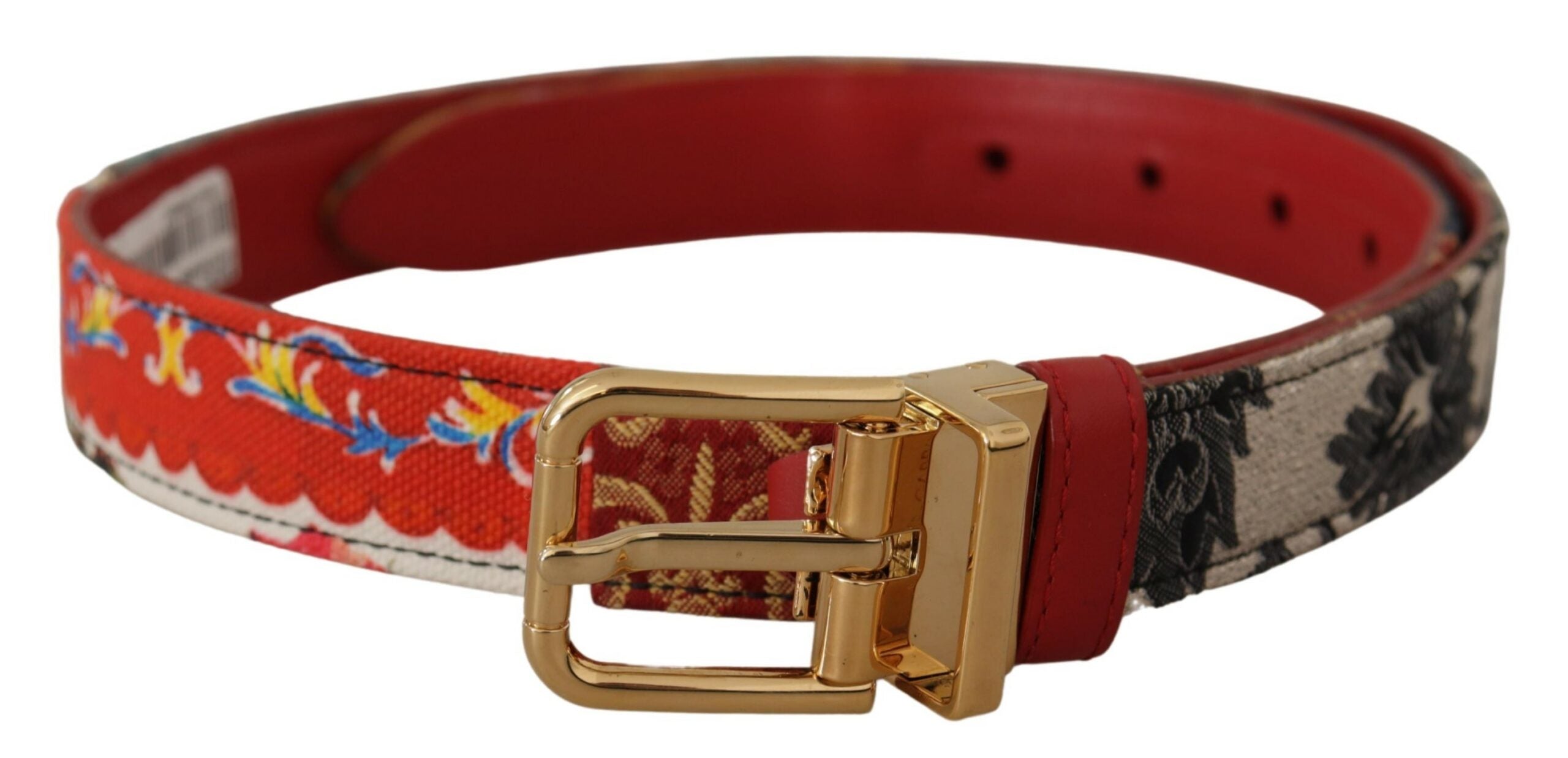 Dolce & Gabbana Chic Multicolor Leather Belt with Engraved Buckle - Luksusmuotia Dolce & Gabbana - Tutustu YVES JAVANNI® 