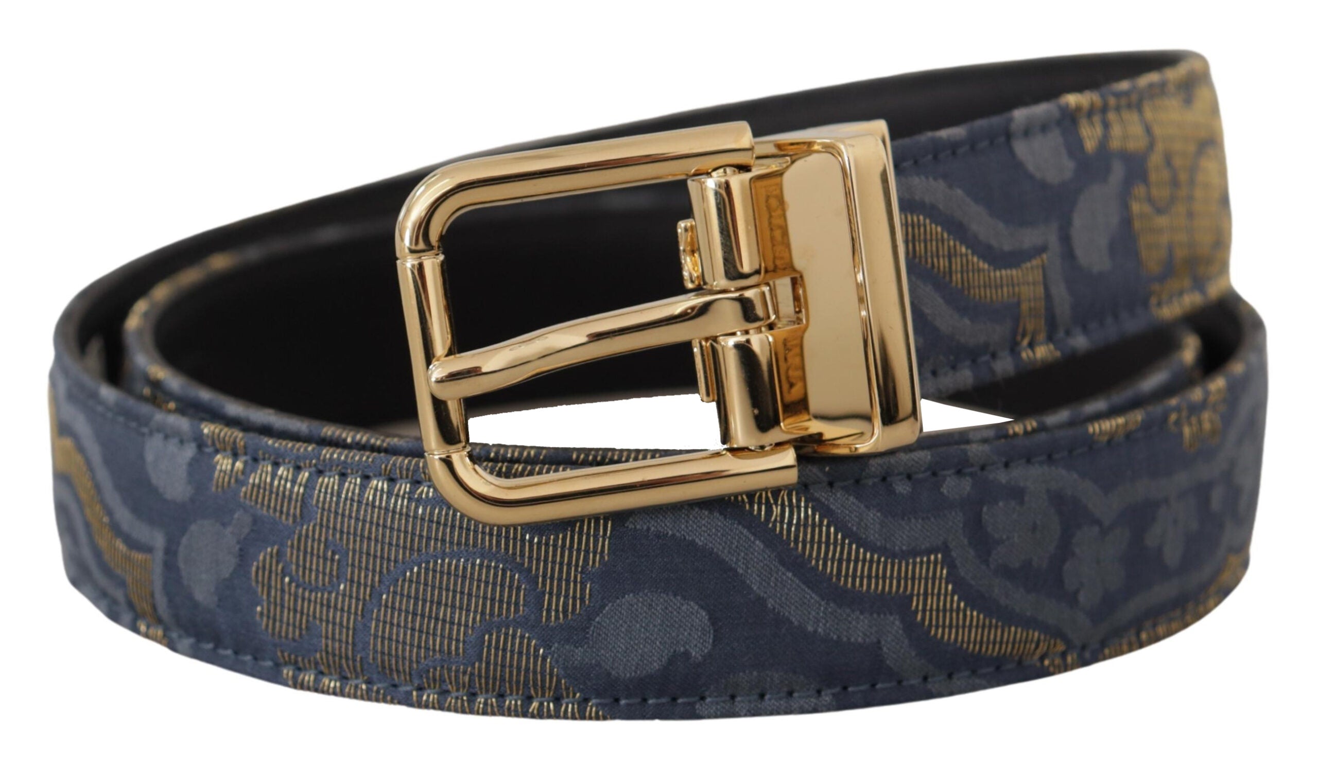 Dolce & Gabbana Elegant Navy Blue Leather Belt - Luksusmuotia Dolce & Gabbana - Tutustu YVES JAVANNI® 