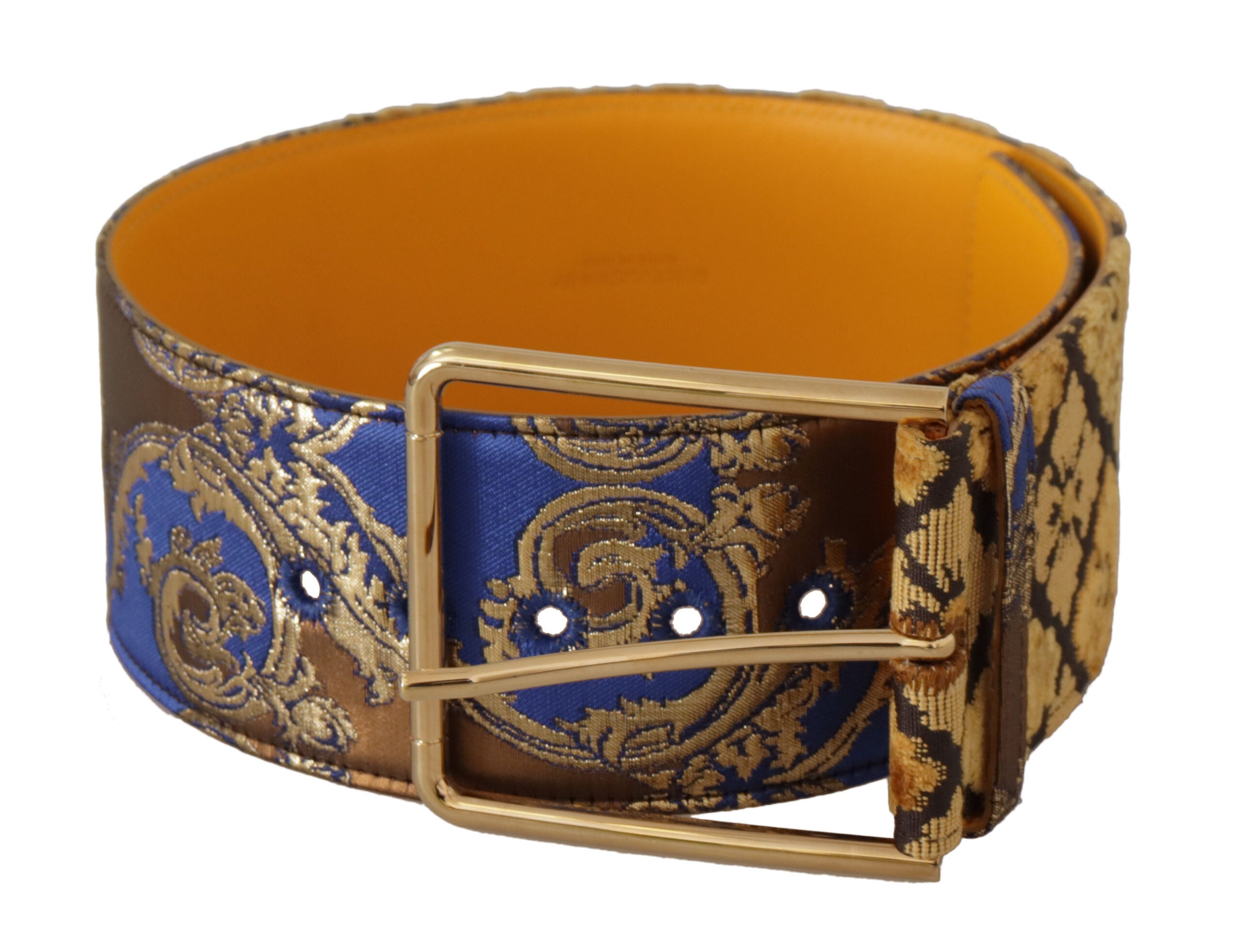 Dolce & Gabbana Elegant Blue Leather Belt with Metal Buckle - Luksusmuotia Dolce & Gabbana - Tutustu YVES JAVANNI® 